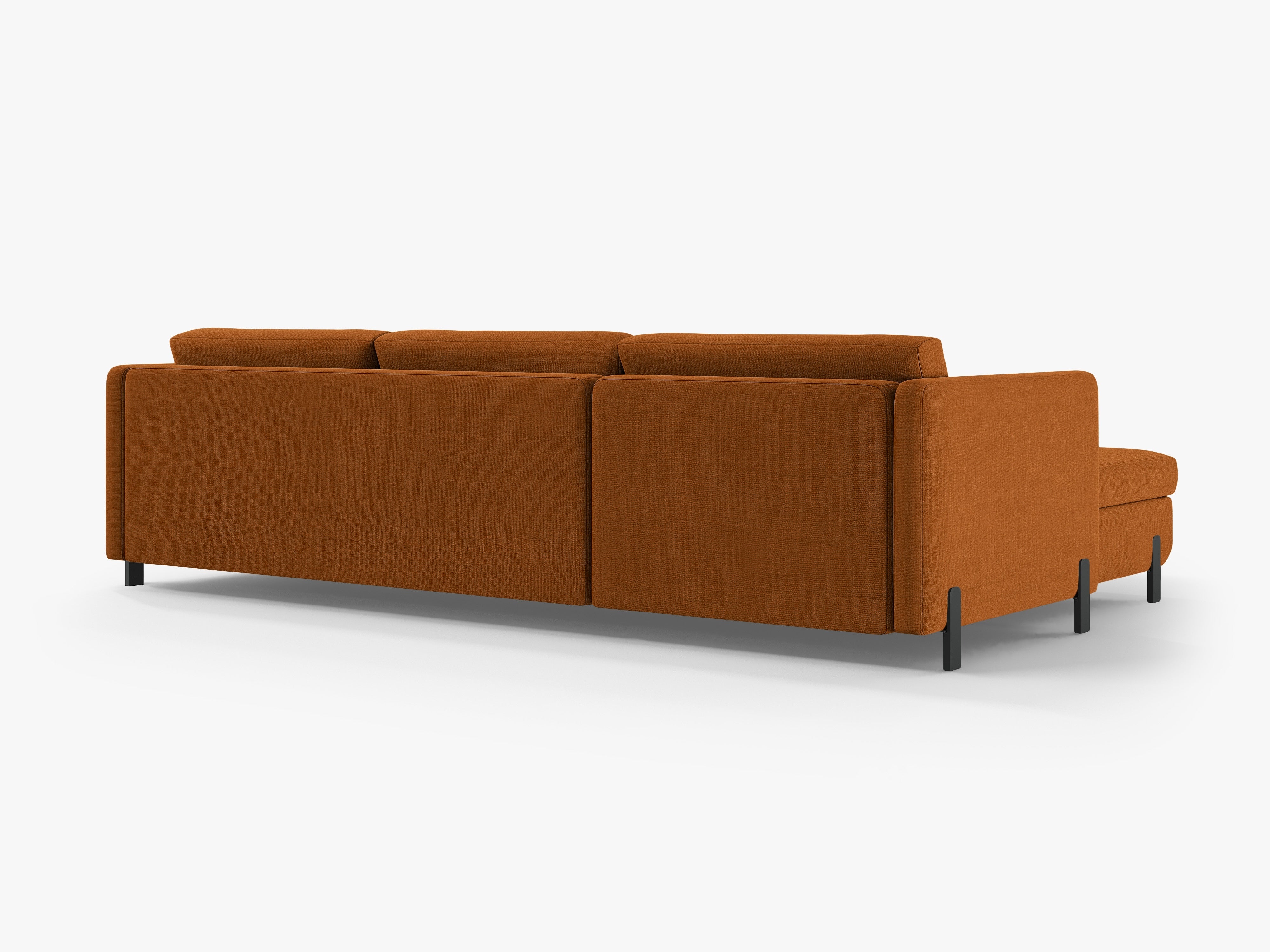 Left-sided corner sofa bed GLORIA brick chenille