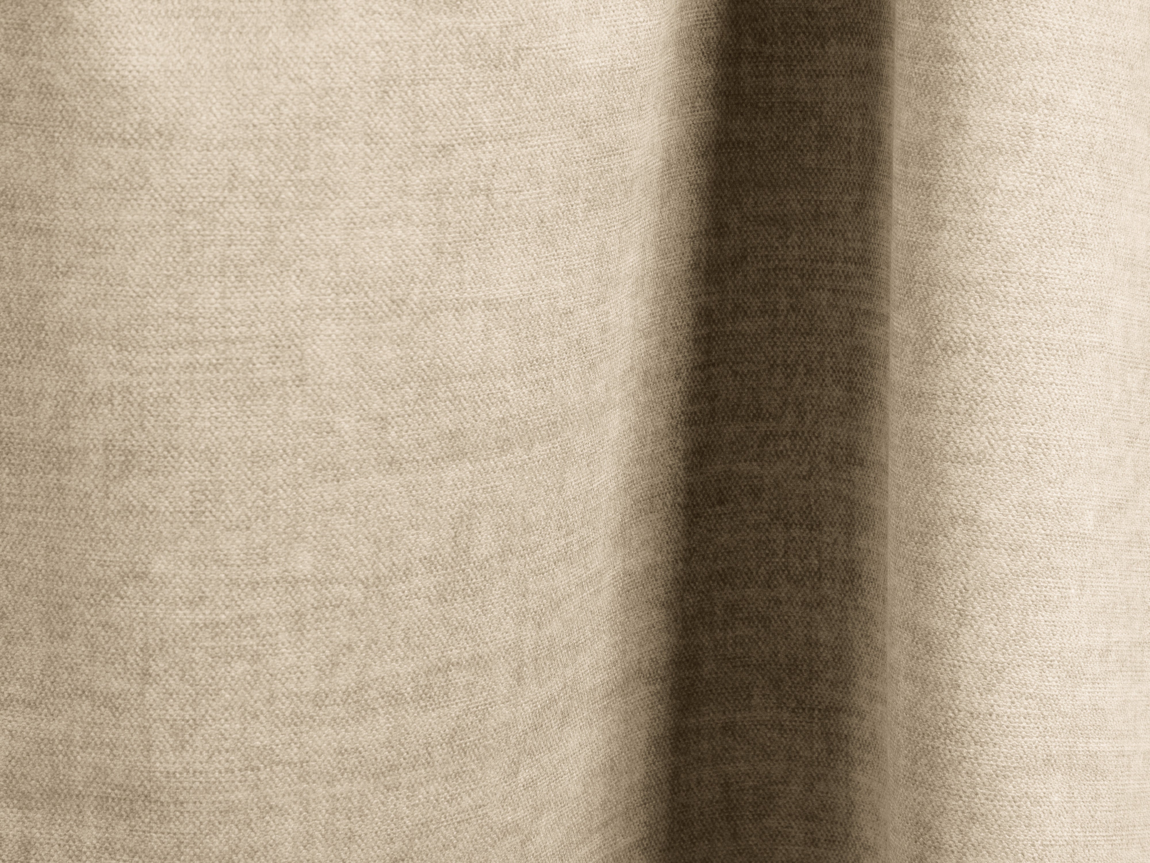 Left-facing velvet corner sofa with sleeping function MARTINA light beige