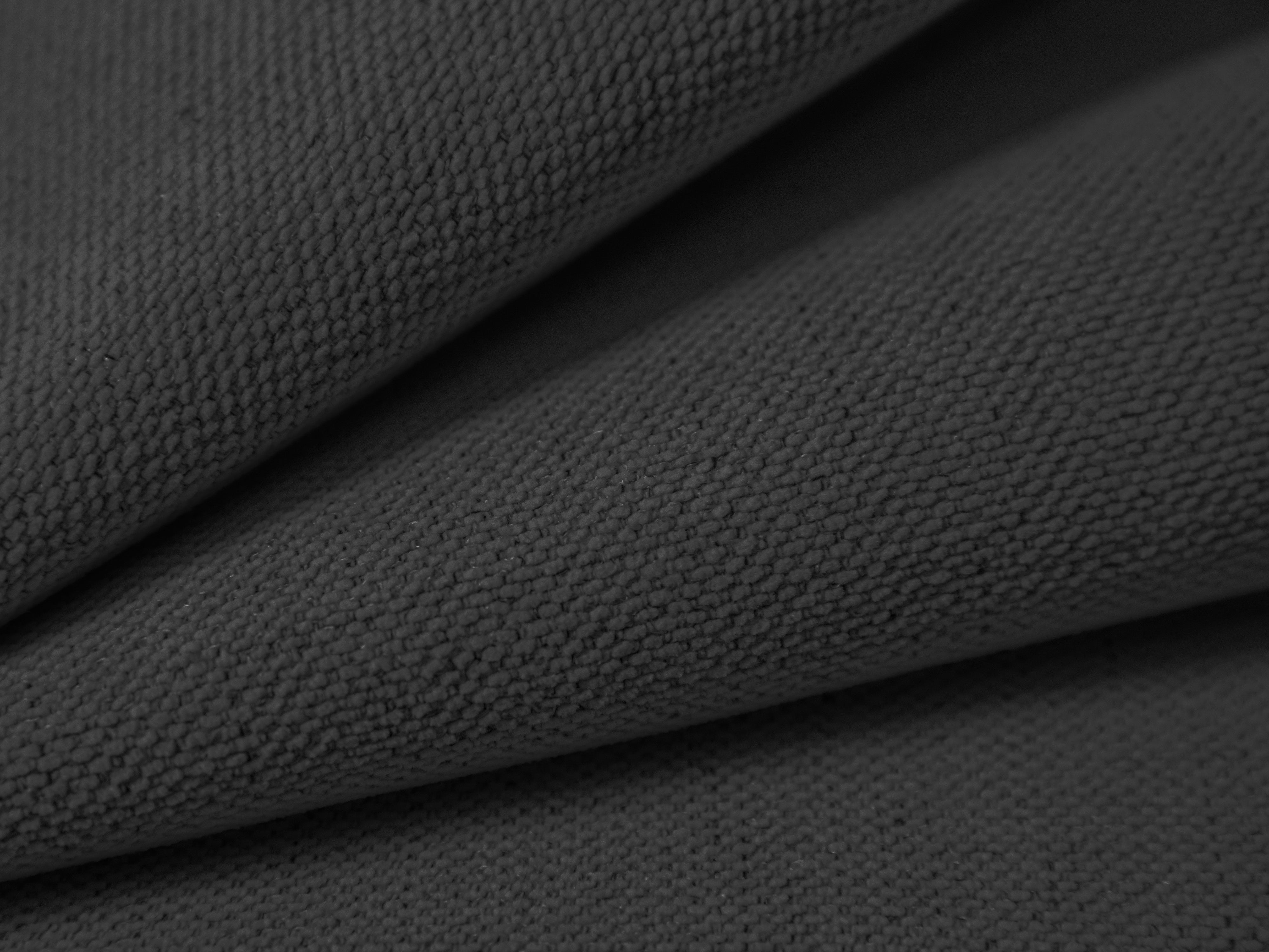 Left-sided 3-seater sofa bed VICTOR in anthracite chenille