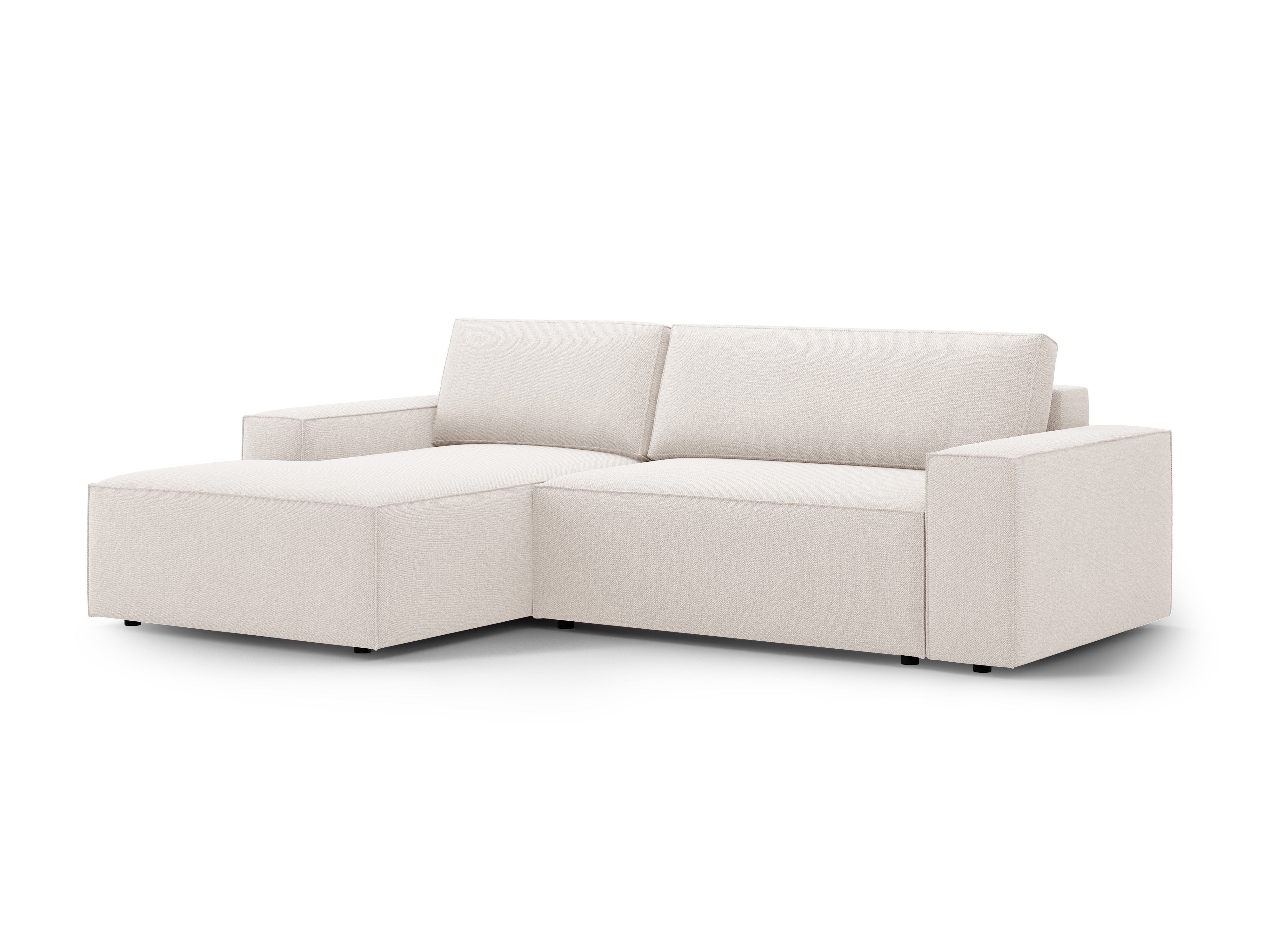 Left-facing corner sofa bed JODIE light beige