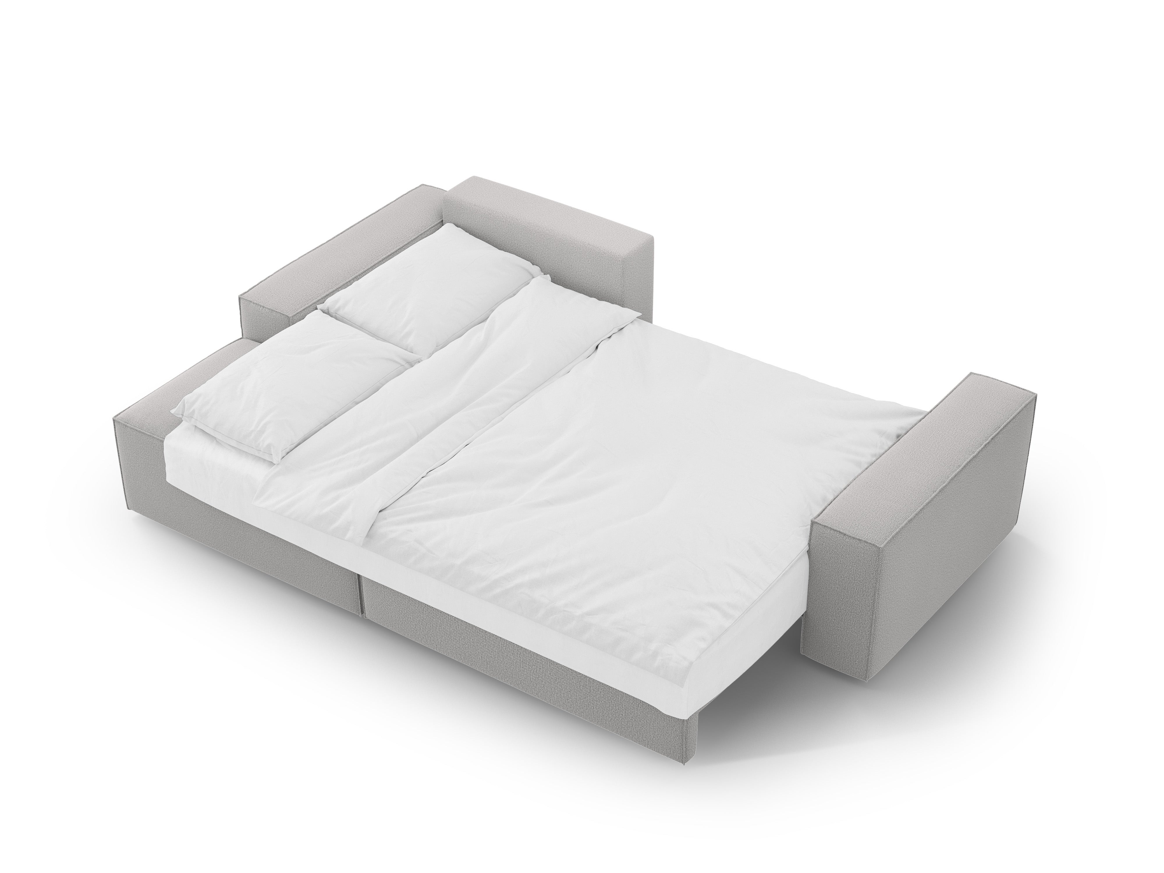 Left-facing corner sofa bed JODIE light gray
