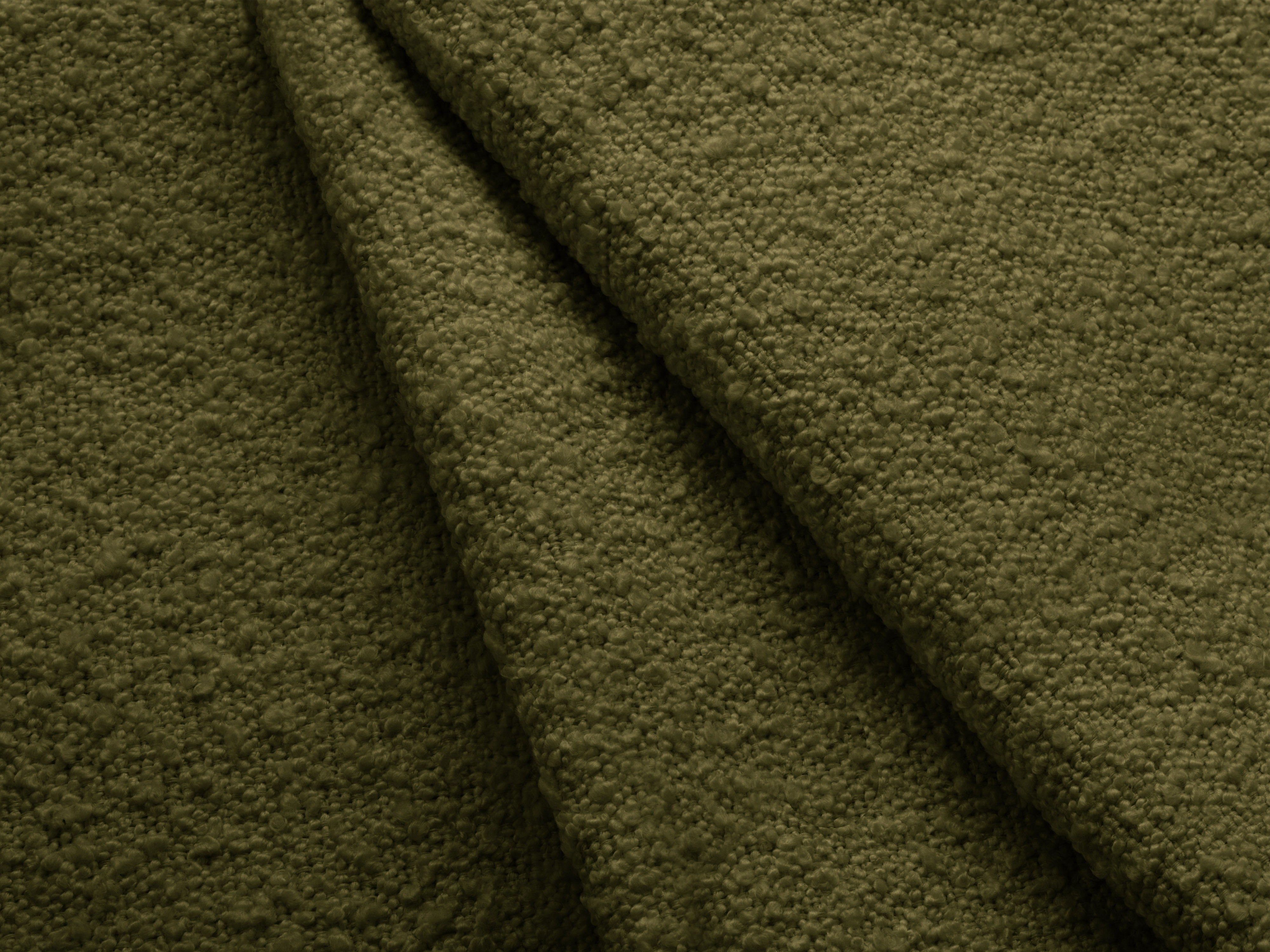 4-seater right-facing corner sofa MILEY green boucle