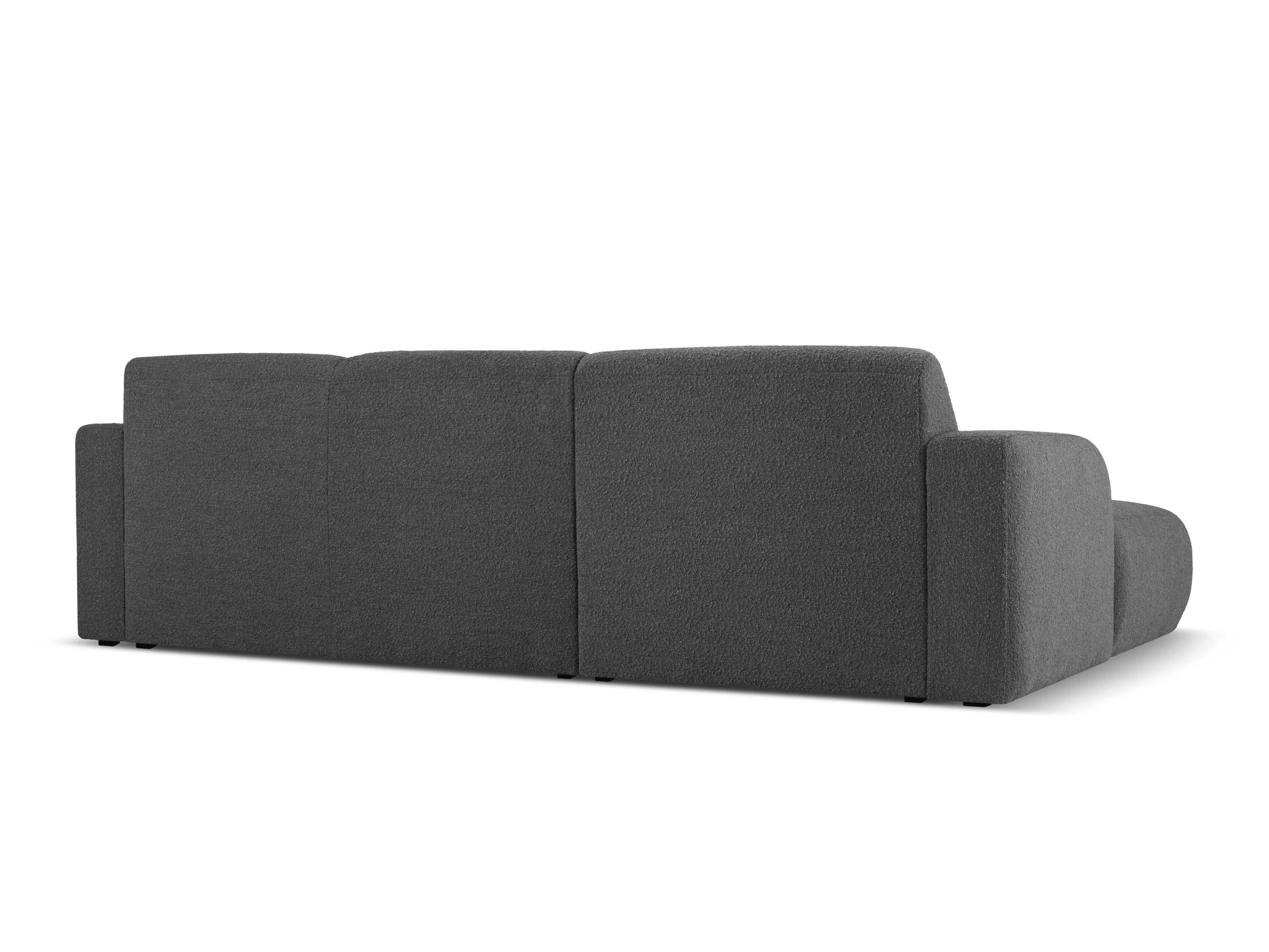 Narożnik w tkaninie boucle lewostronny MOLINO ciemnoszary Micadoni Eye on Design