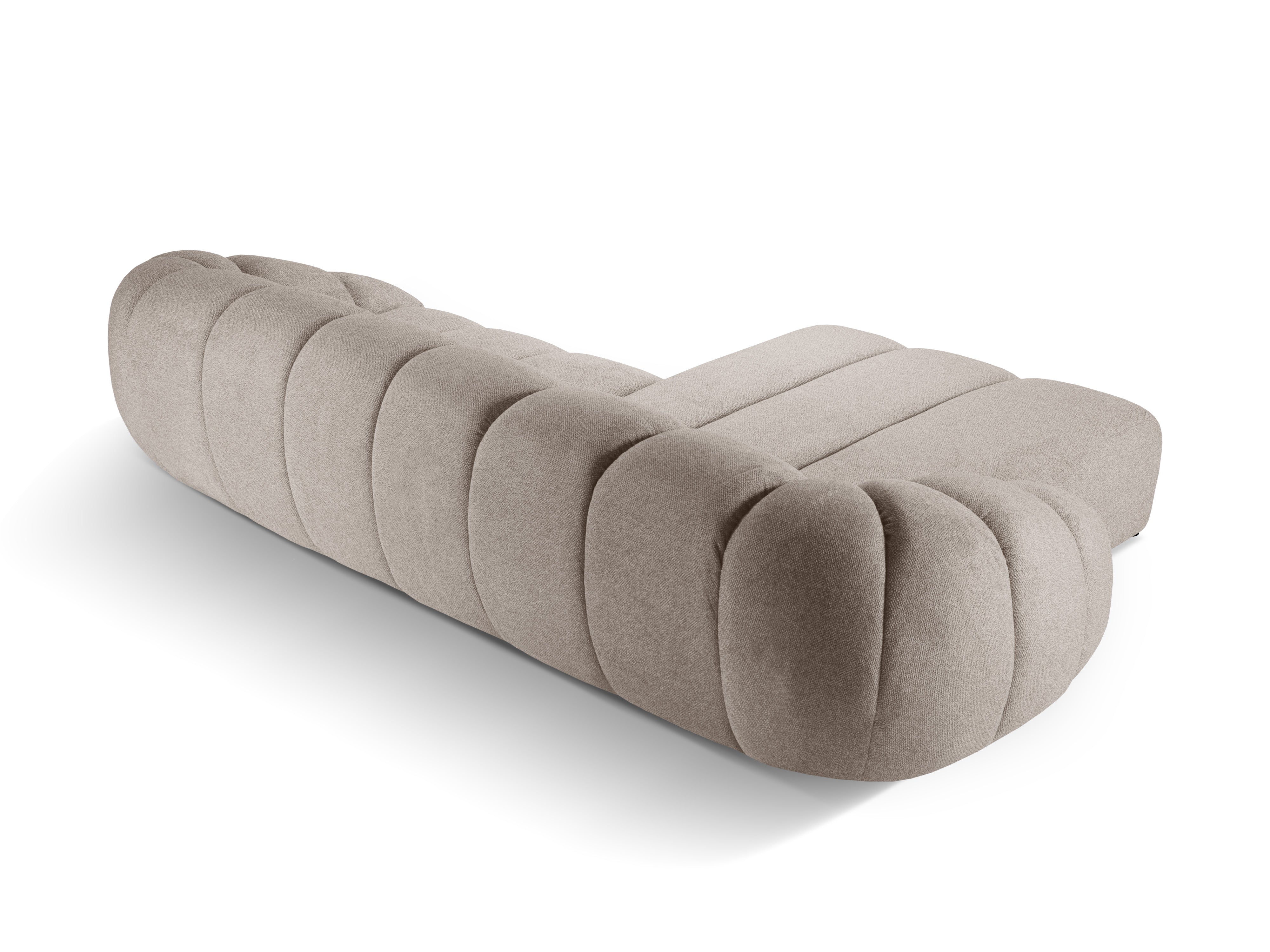 Rohová sedací souprava pro 4 osoby levostranná DIANA tmavě béžová šenil