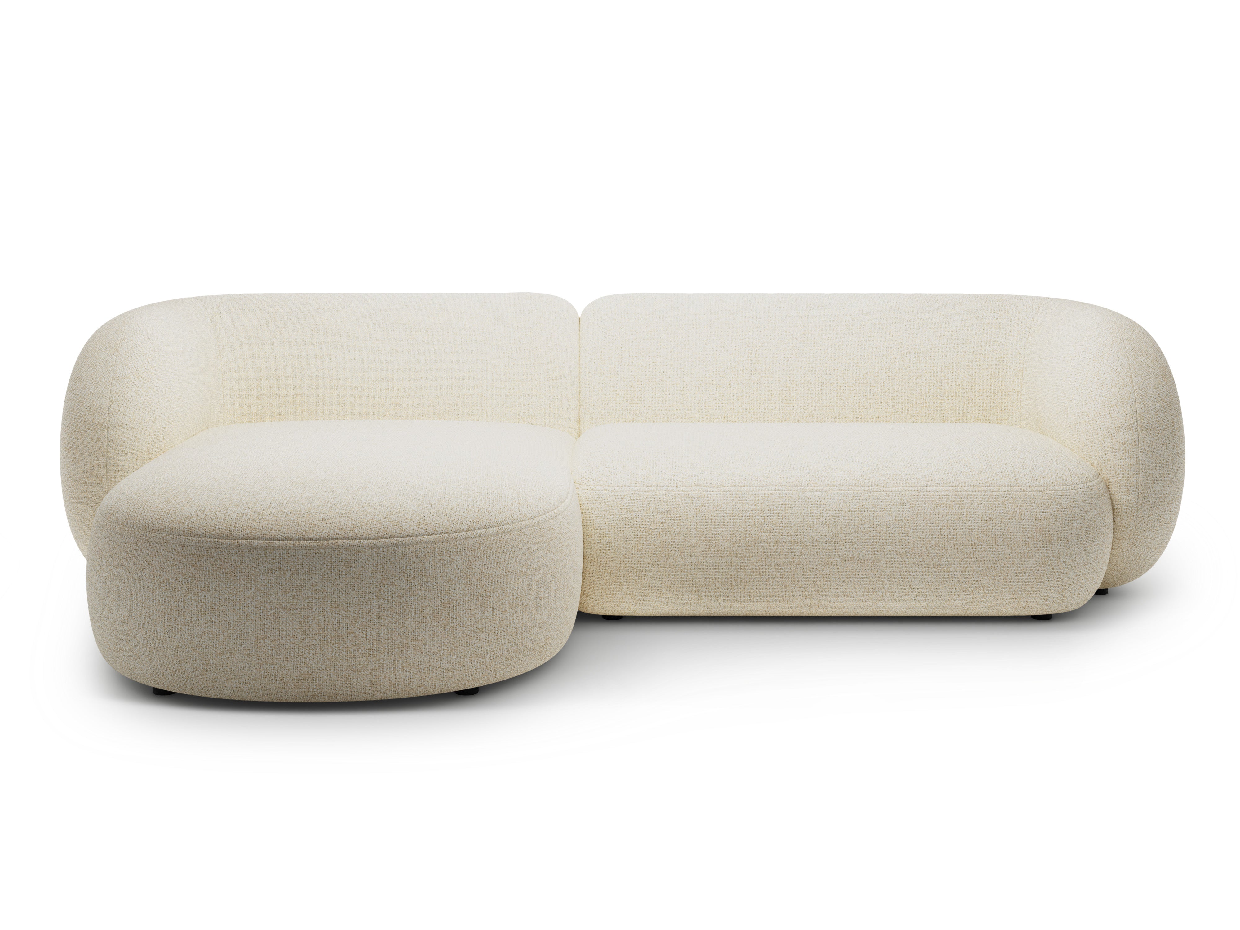 Left-facing 3-seater sofa KATE light beige mélange