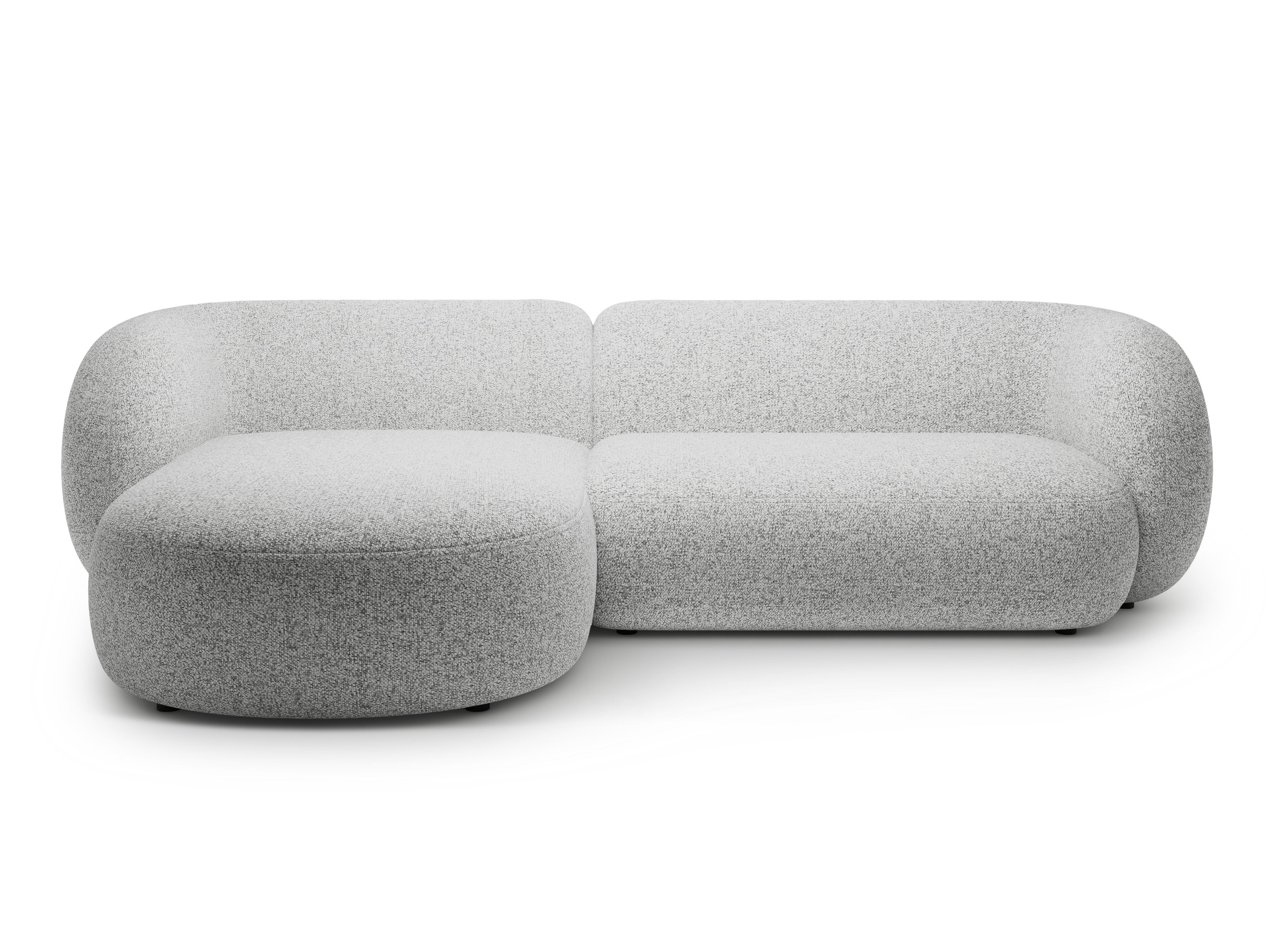 Left-facing 3-seater sofa KATE light gray mélange