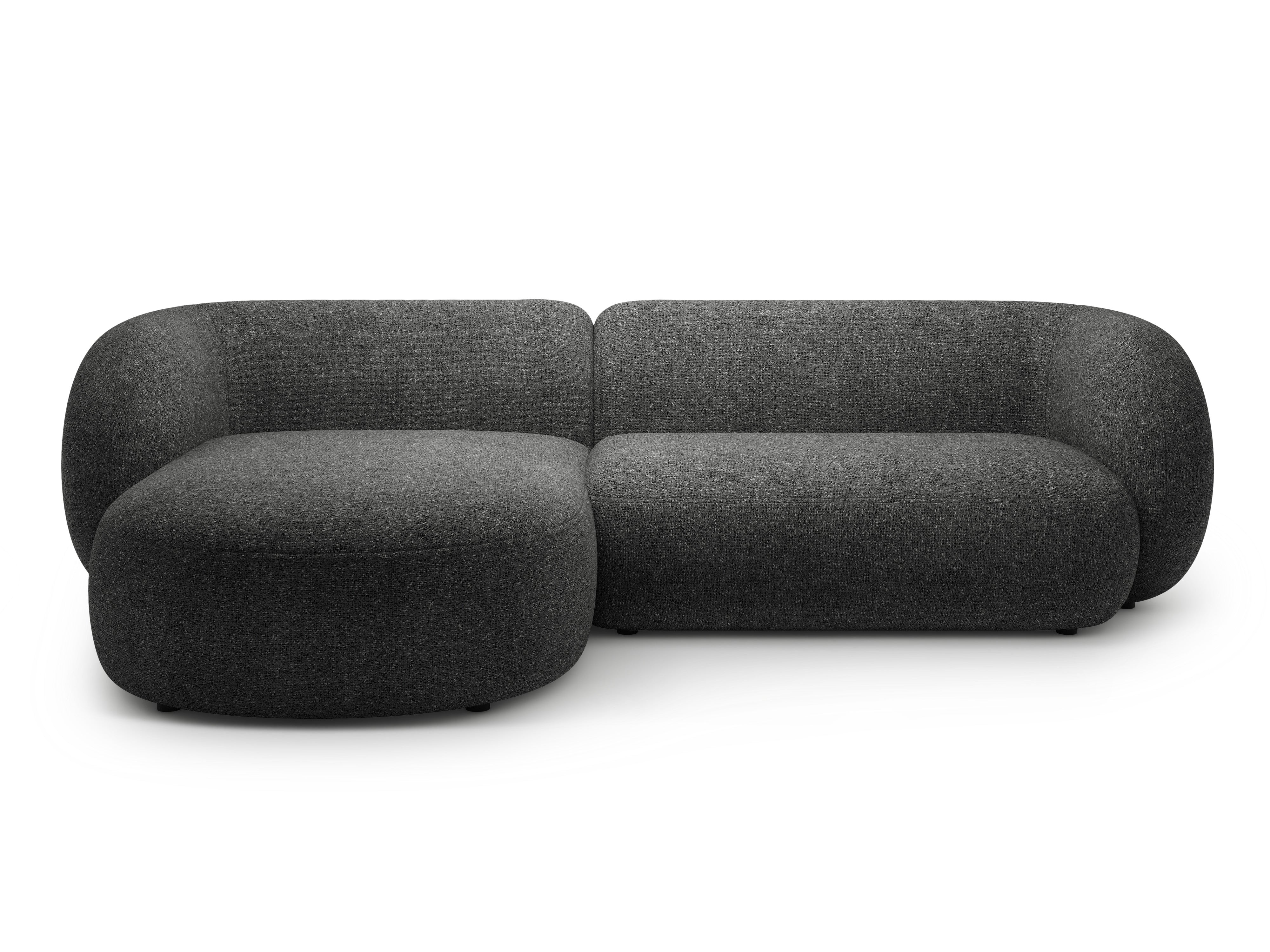 Left-facing 3-seater sofa KATE dark gray mélange