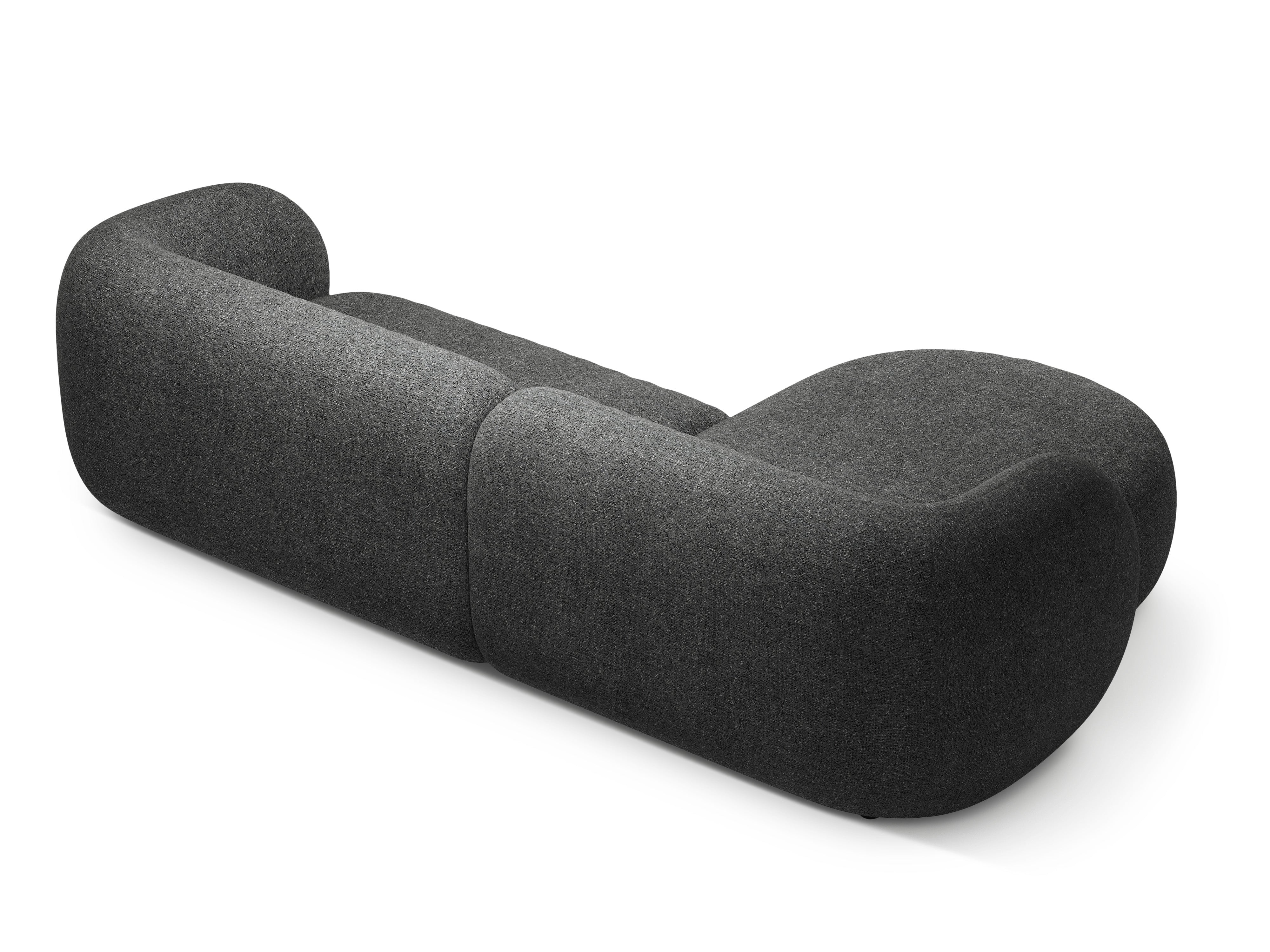 Left-facing 3-seater sofa KATE dark gray mélange