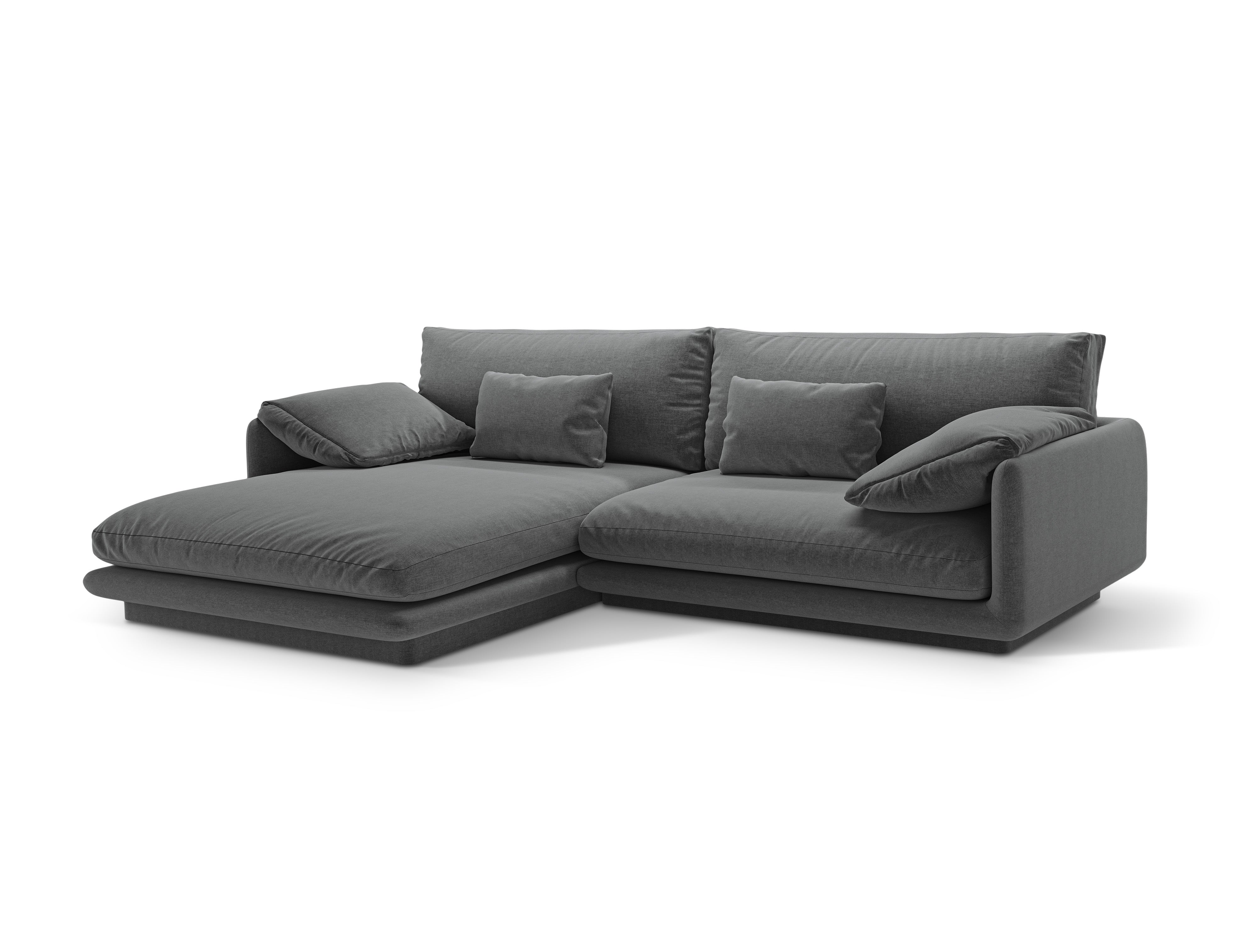 Left-handed 4-person corner Torino dark gray
