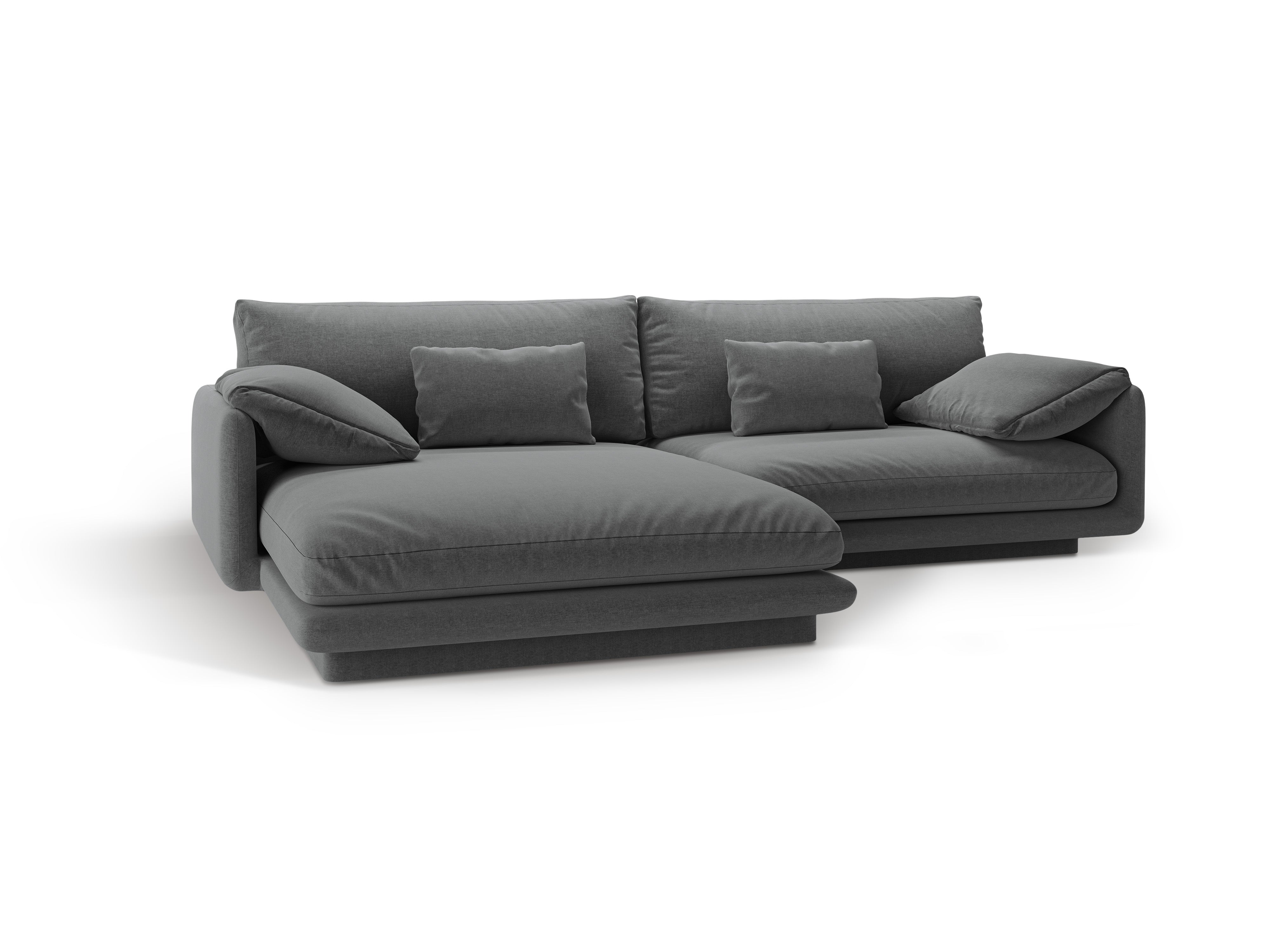 Left-handed 4-person corner Torino dark gray