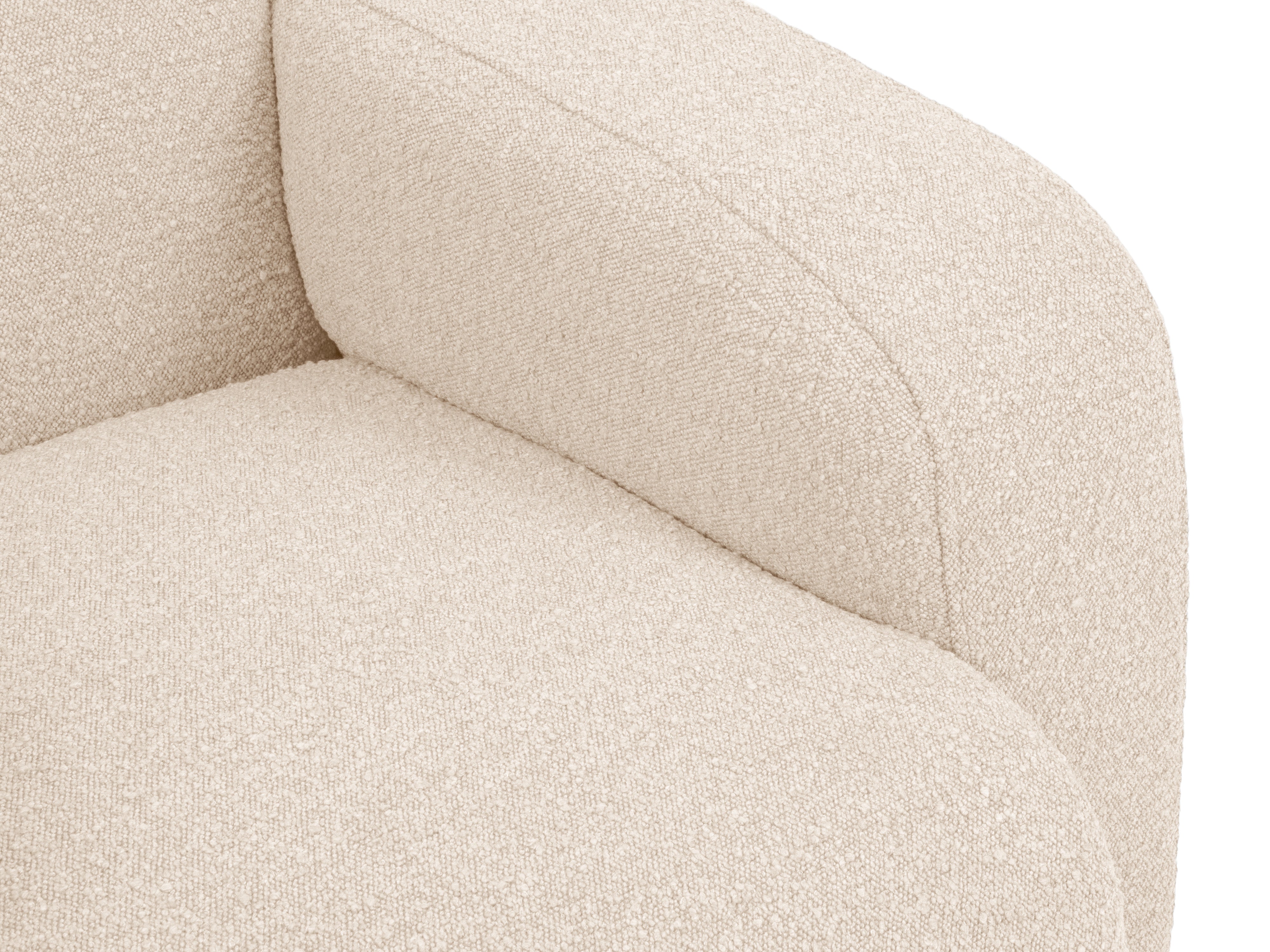 Narożnik w tkaninie boucle lewostronny otwarty MOLINO beżowy Micadoni Eye on Design