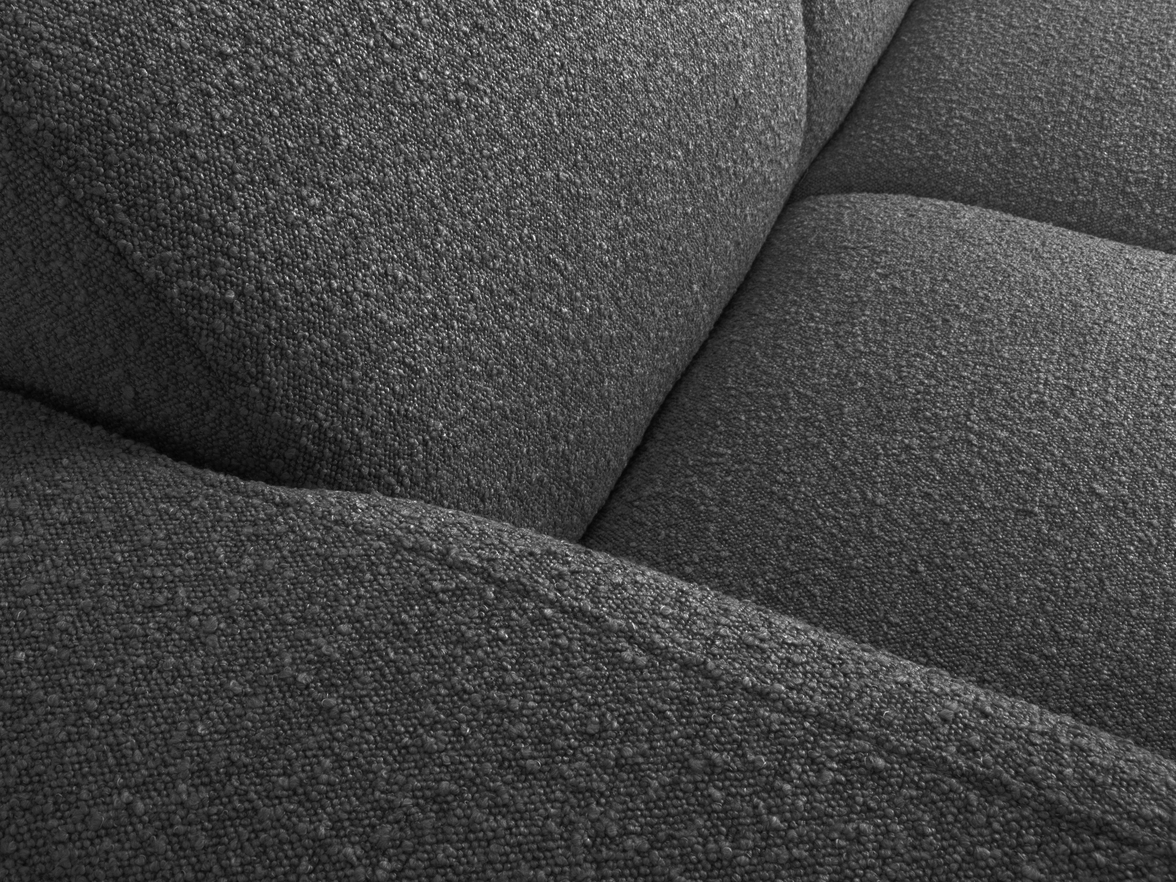 Narożnik w tkaninie boucle lewostronny otwarty MOLINO ciemnoszary Micadoni Eye on Design