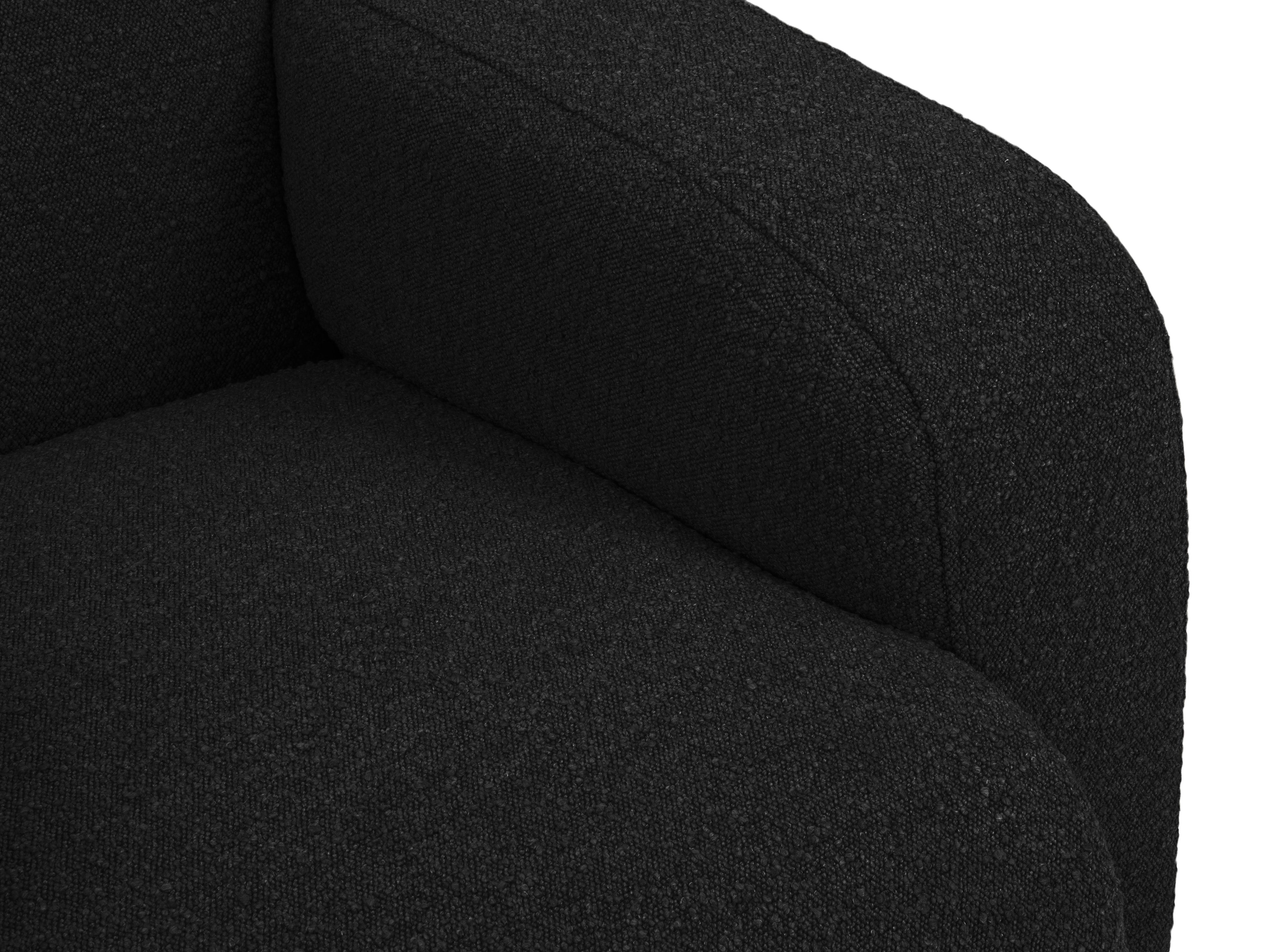 Narożnik w tkaninie boucle lewostronny otwarty MOLINO czarny Micadoni Eye on Design