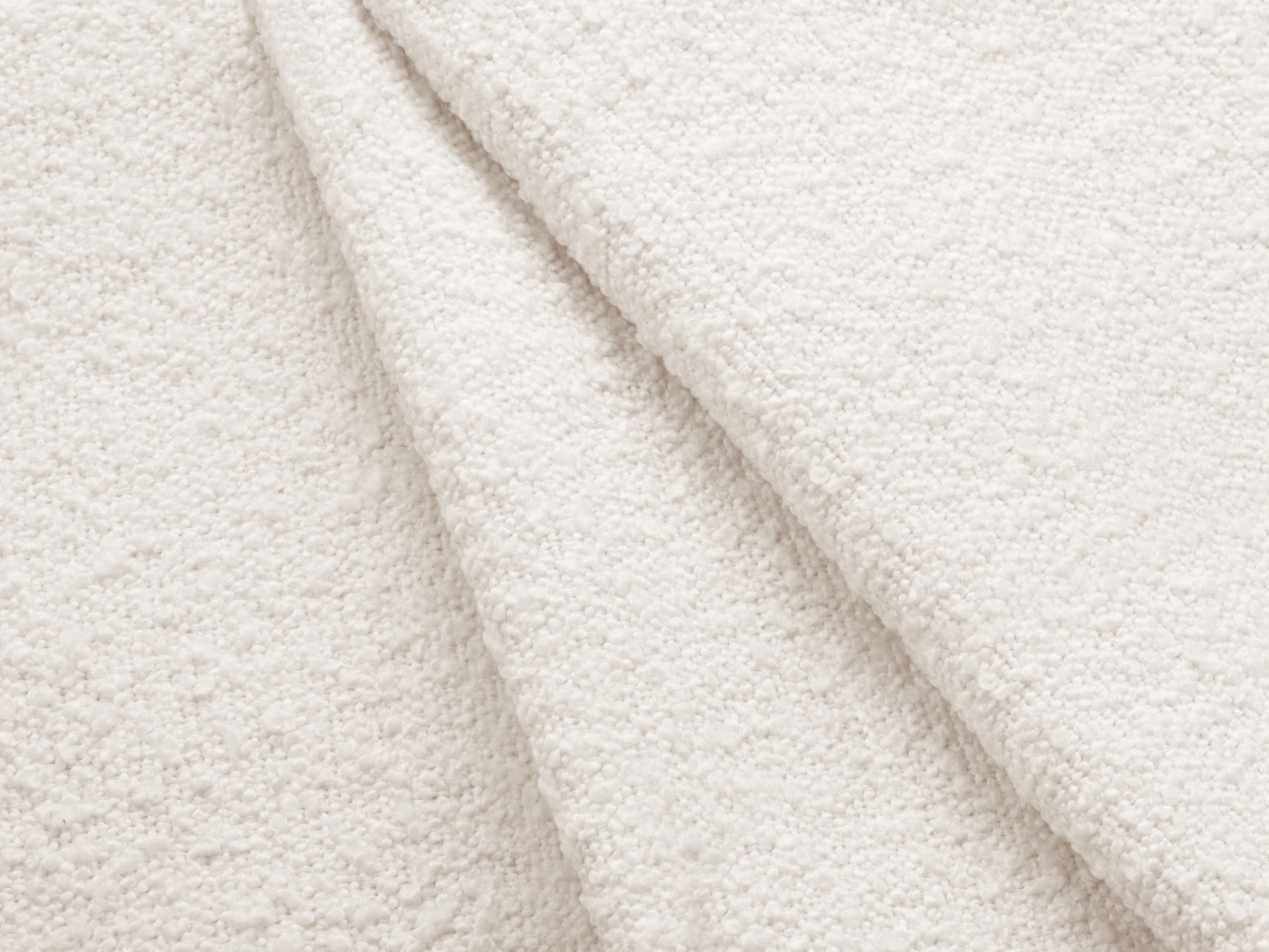 Pravostranný rohový dvoumístný gauč KATE bílý boucle