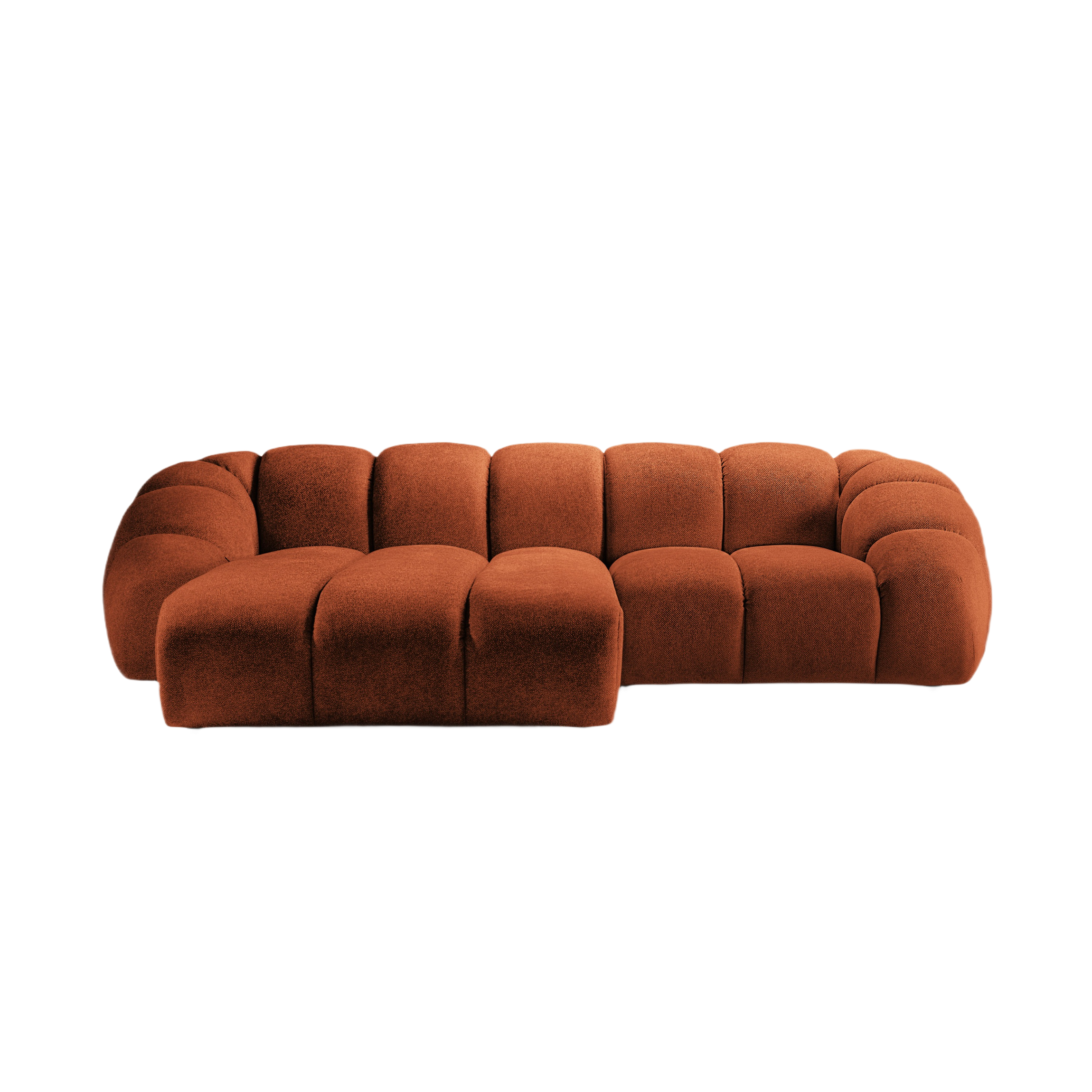 Rohová sedačka pro 3 osoby levostranná DIANA terracotta szenil