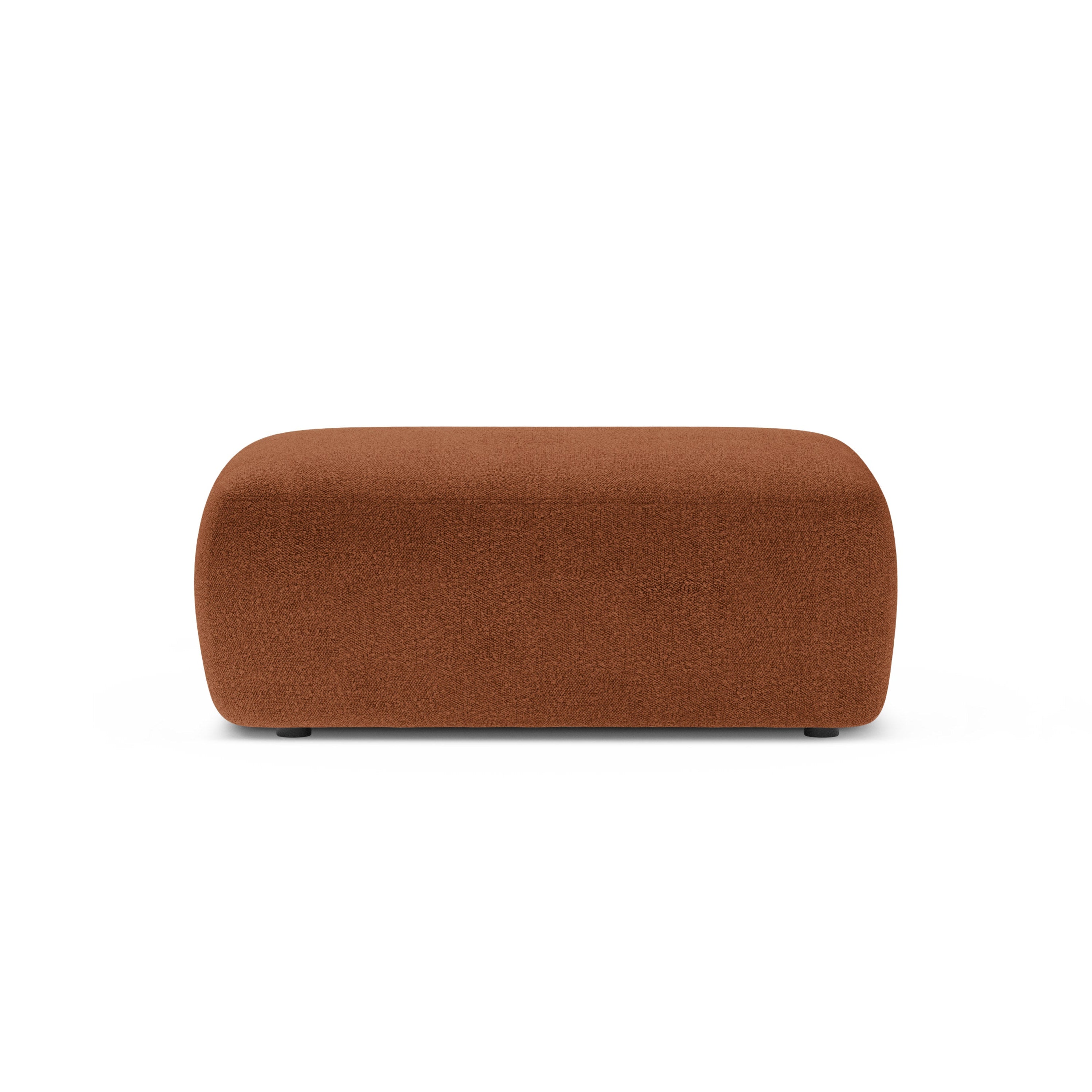 Obdélníkový puf KATE terracotta boucle