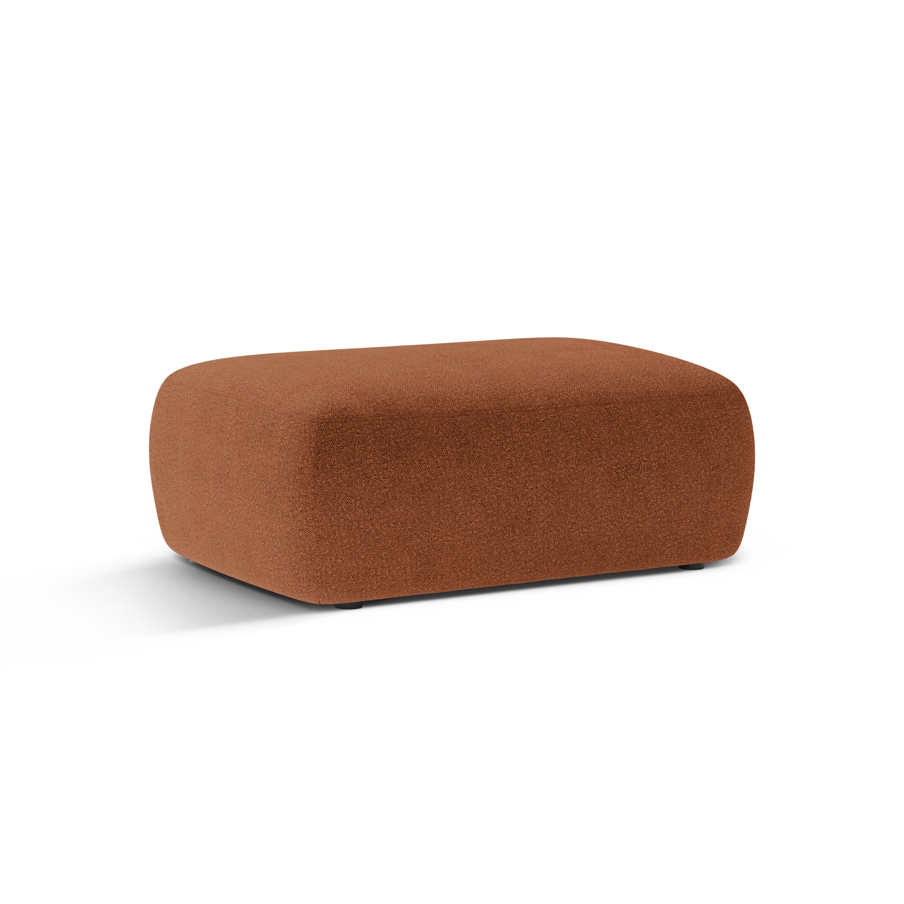 Obdélníkový puf KATE terracotta boucle