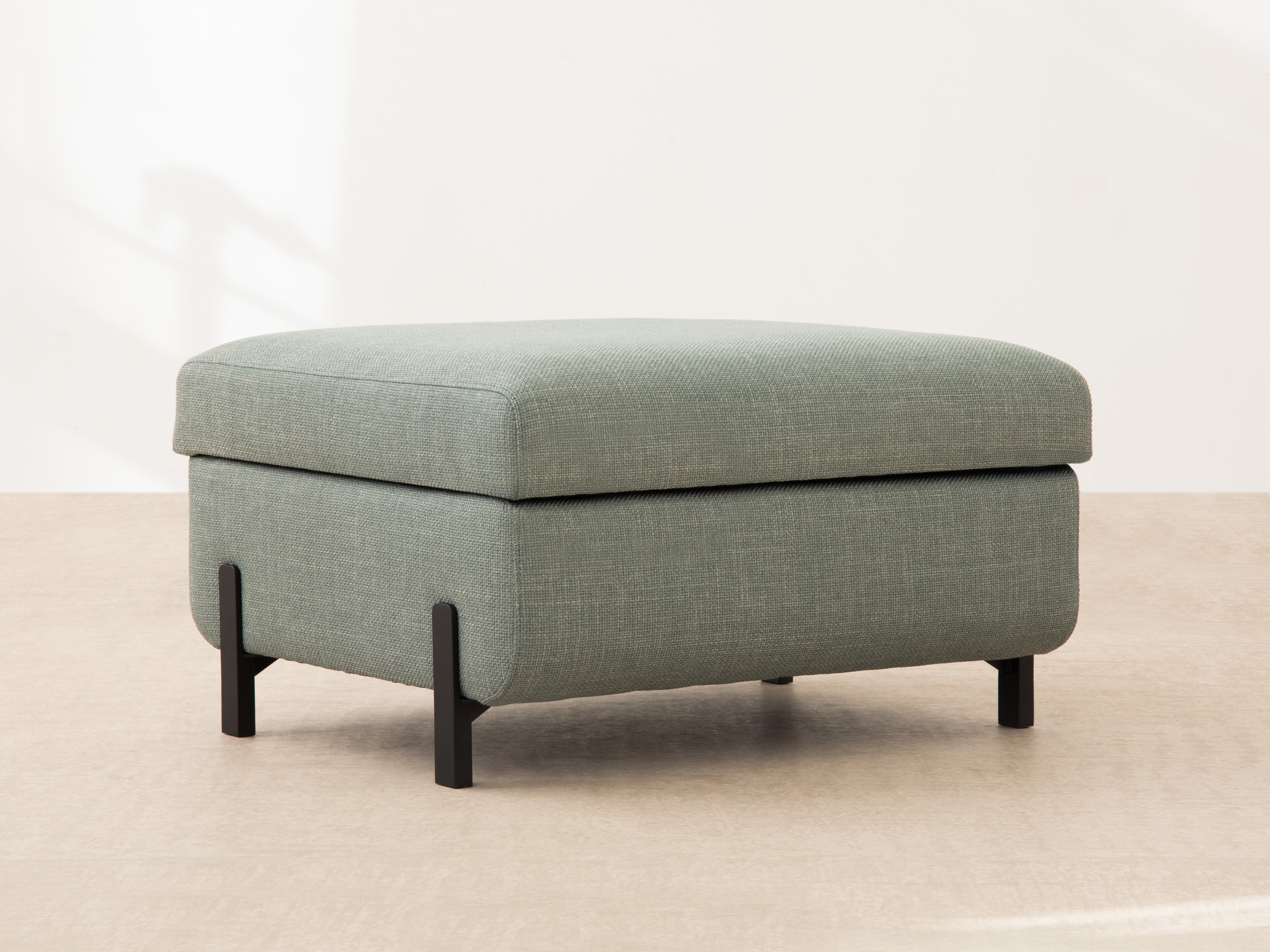 Puf sametový se schovkou GLORIA černý