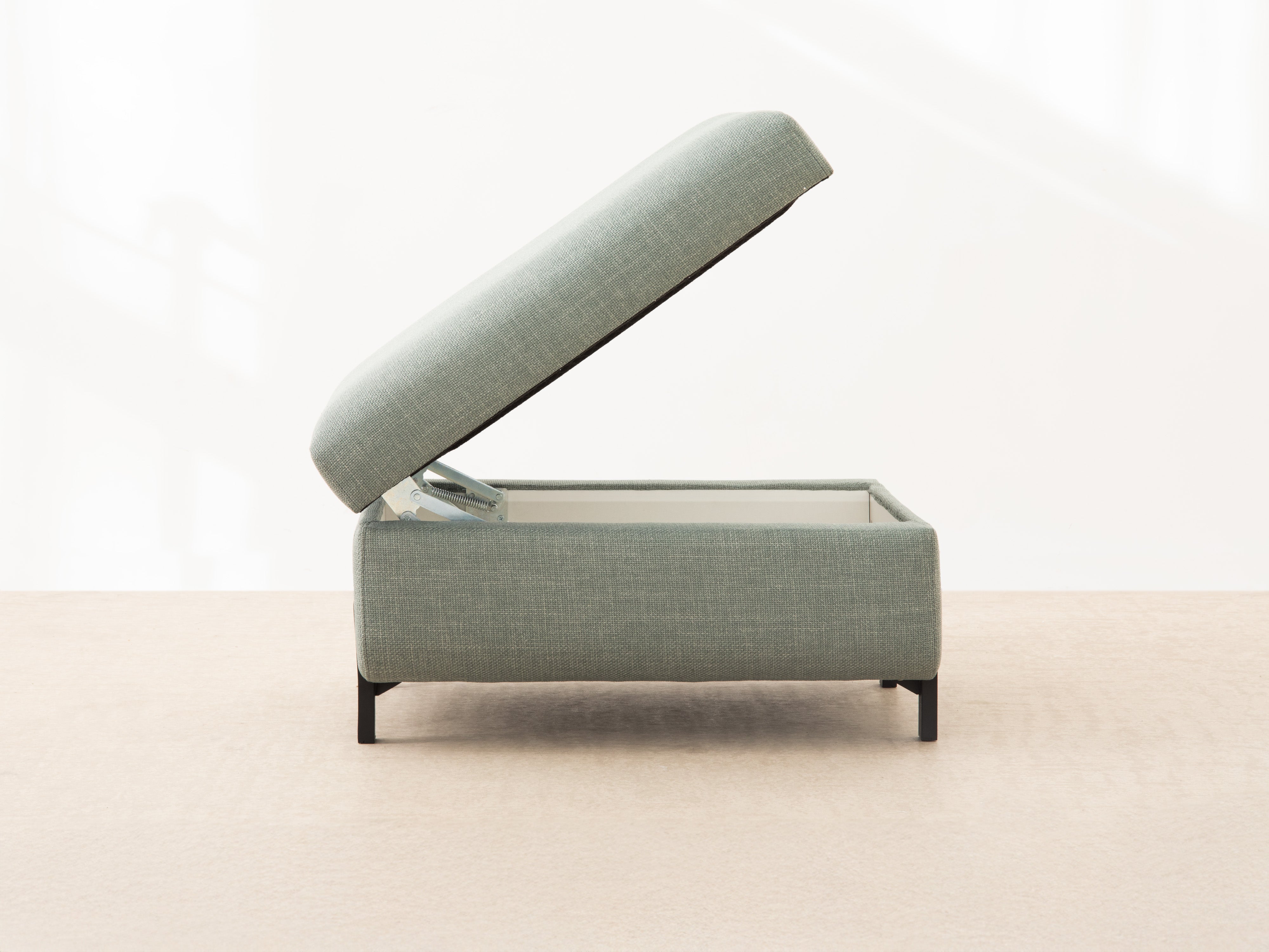 Puf sametový se schovkou GLORIA černý