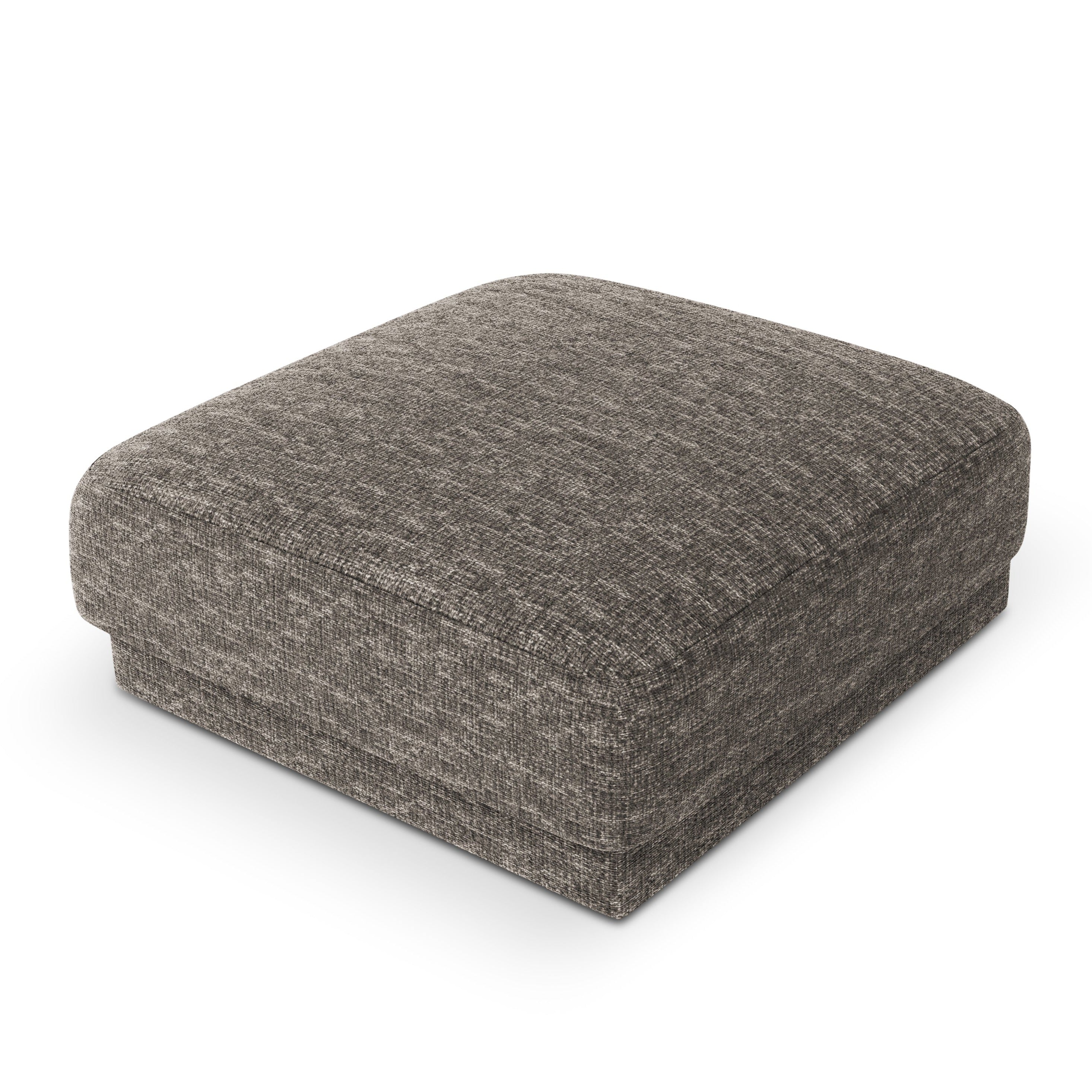 Puf w tkaninie szenilowej MILEY szary Micadoni Eye on Design