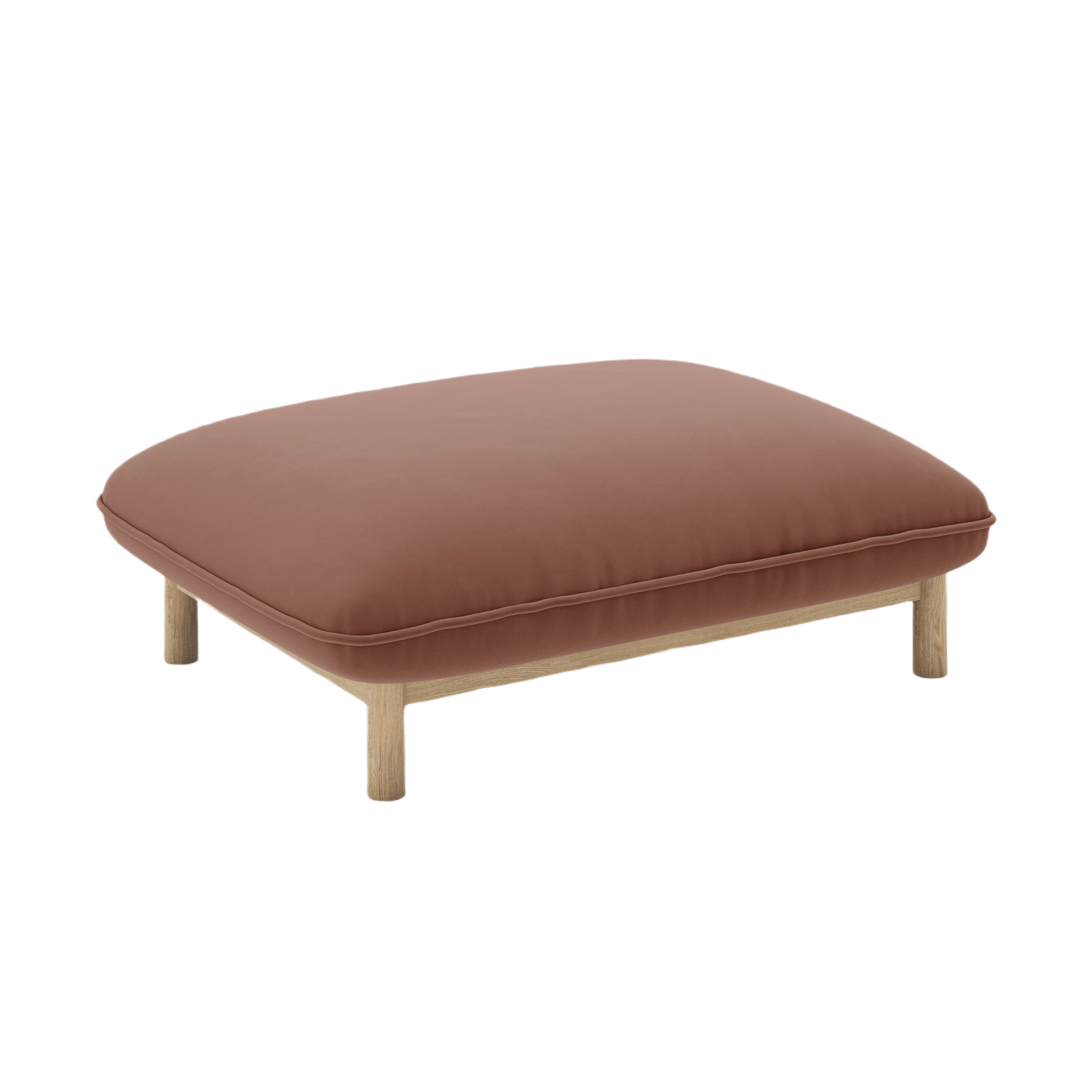Velvet Pouf ADA cuoio