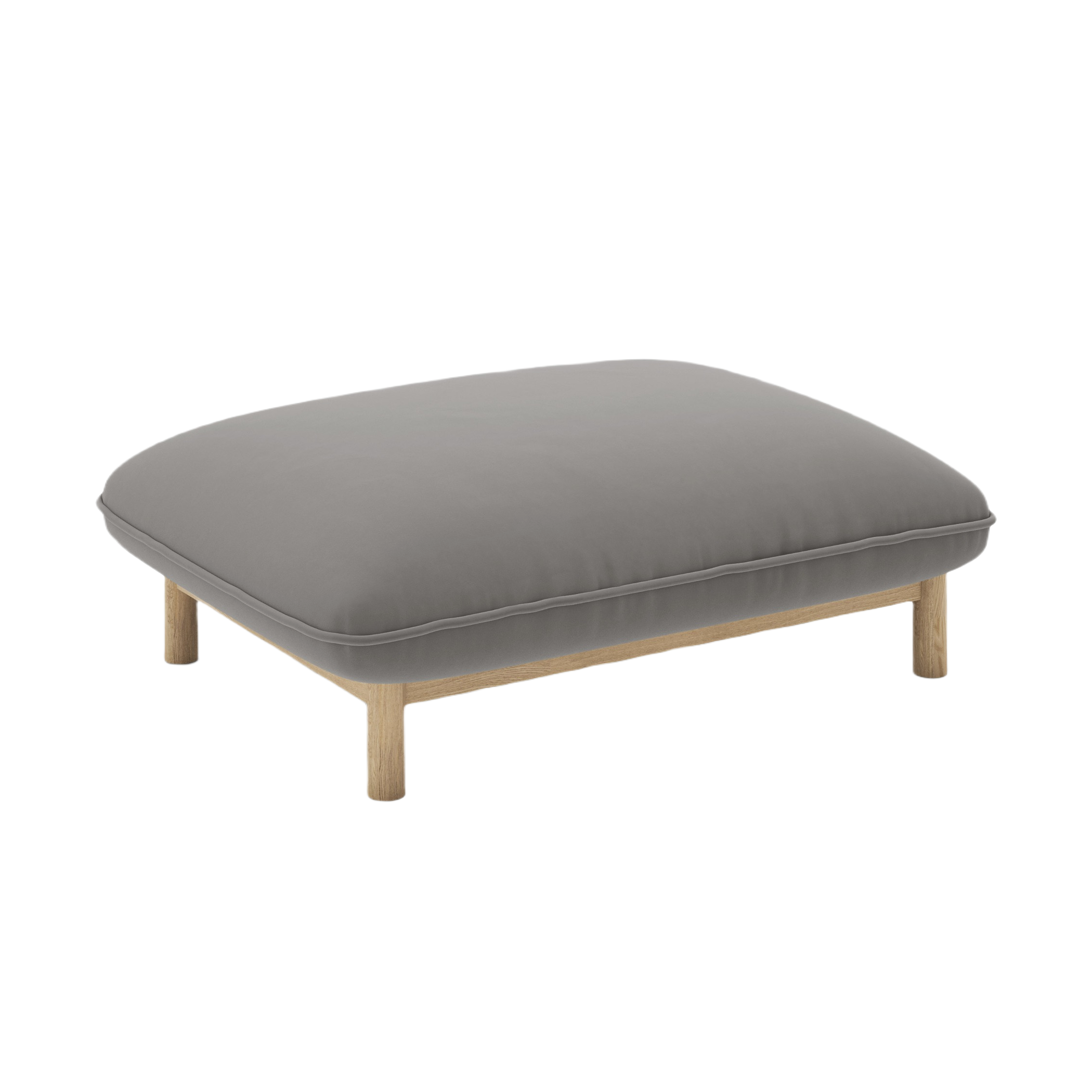 Gray velvet pouf ADA