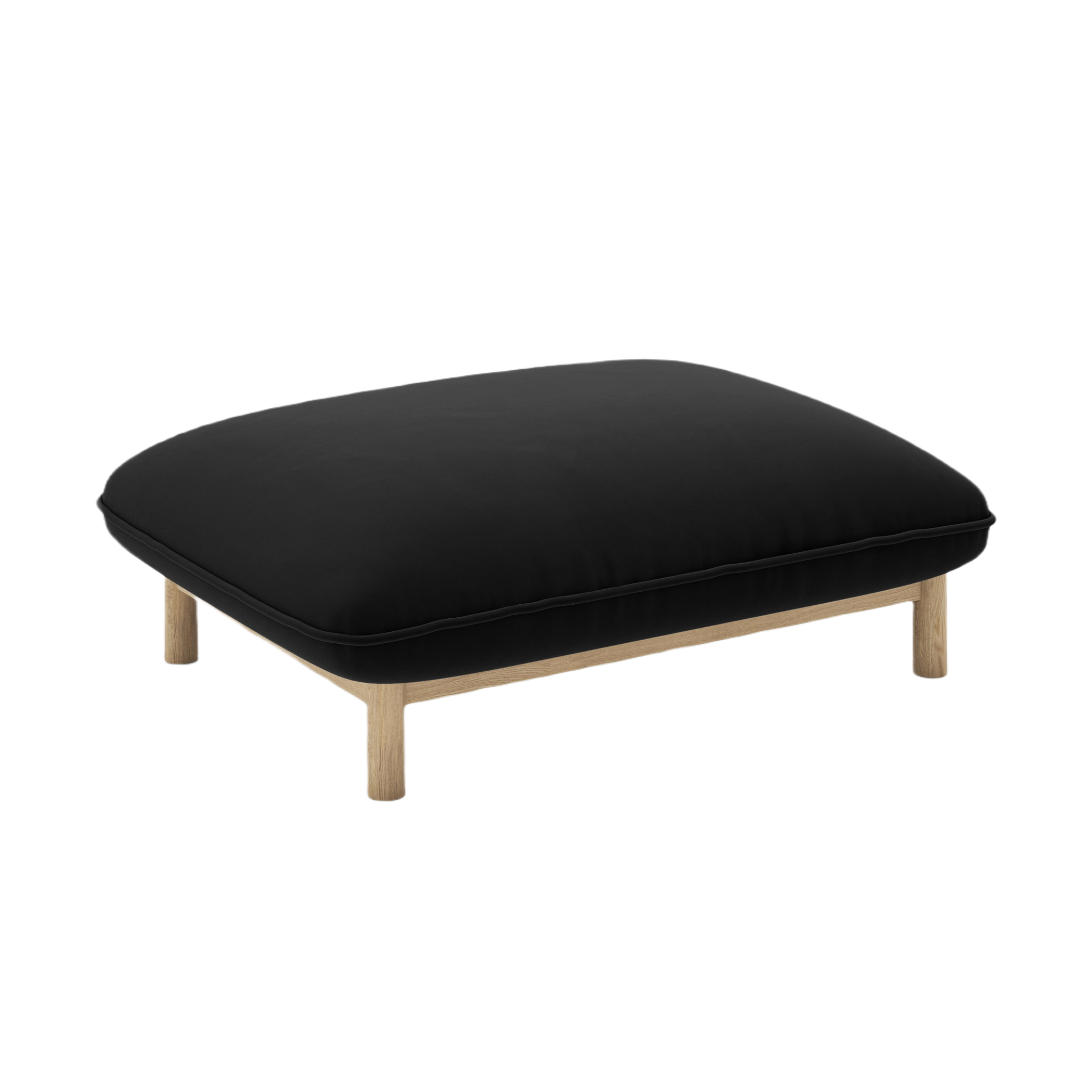Black velvet pouf ADA