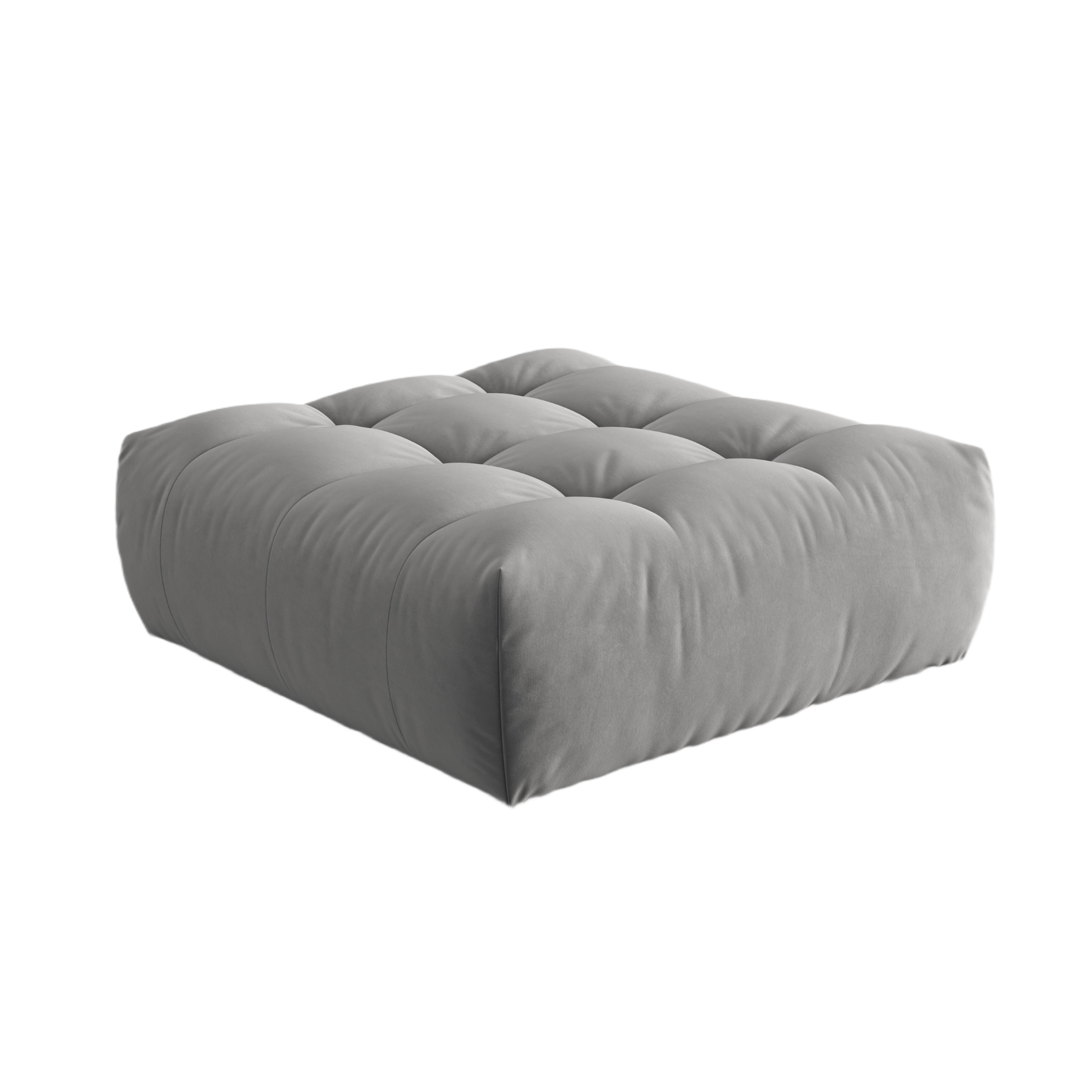 Puf sametový BLOOM šedý