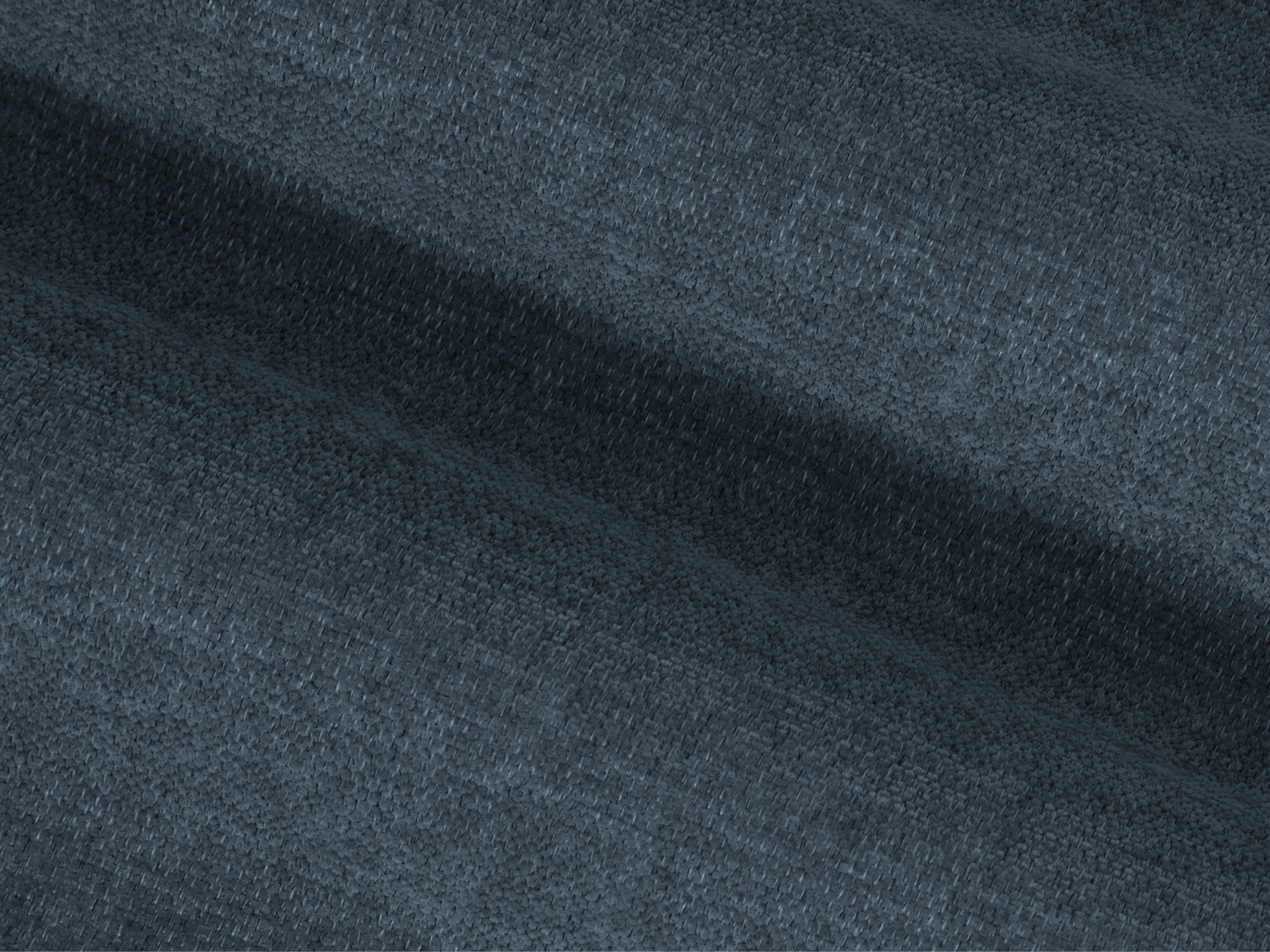 BEMY dark blue chenille square pouf