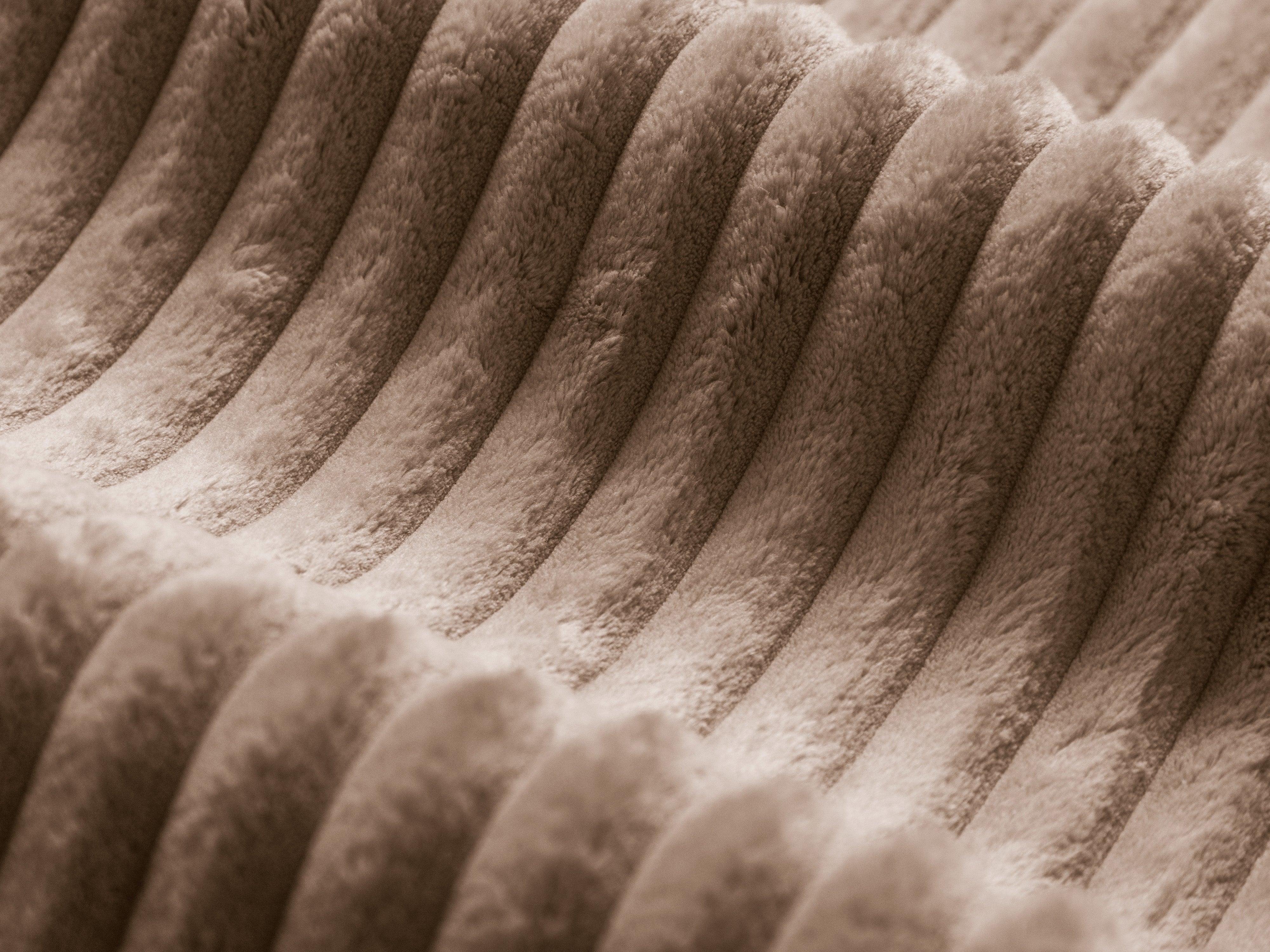 Puf MARTINA tmavě béžový kordový