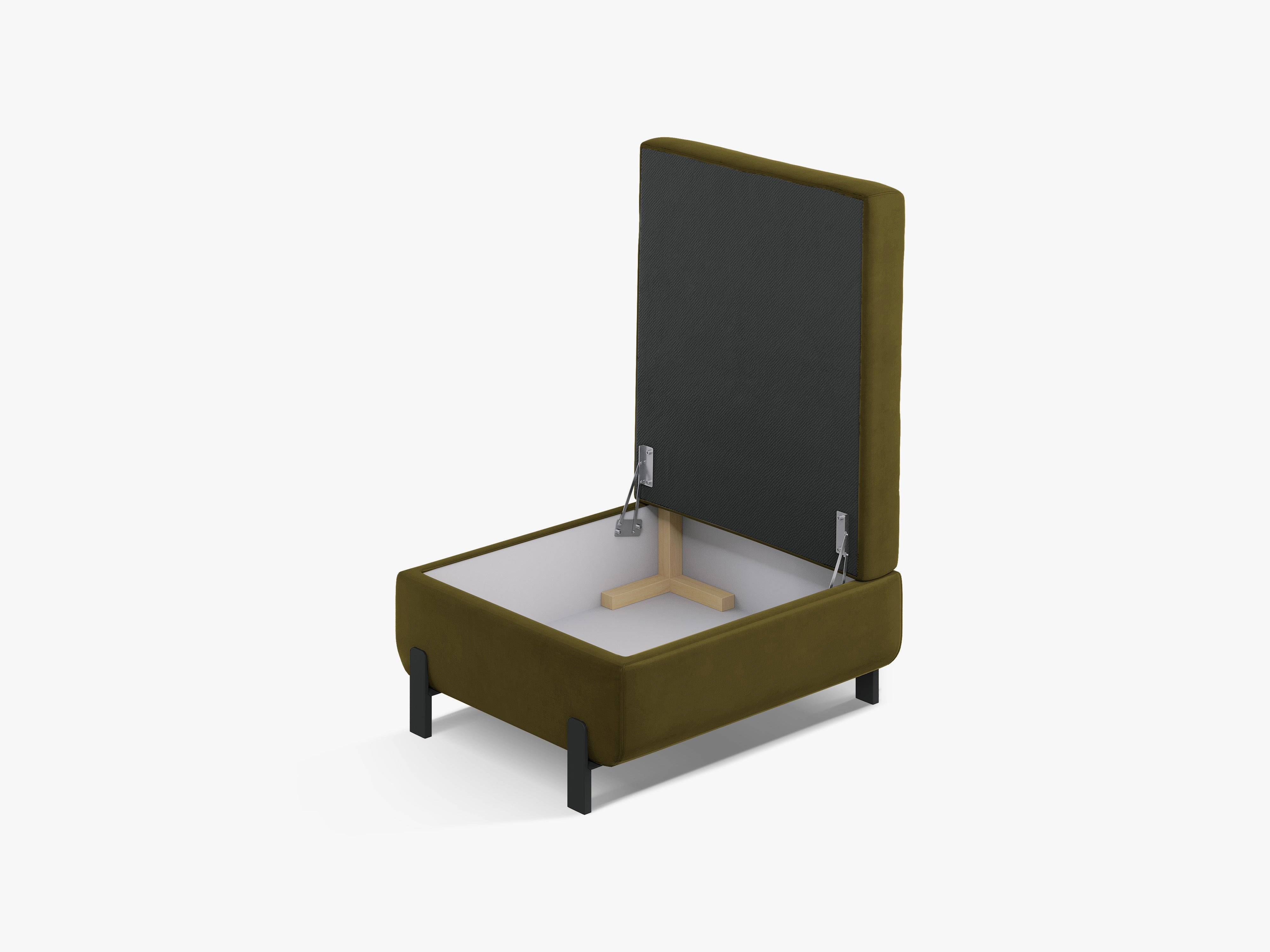 Puf sametový se schovkou GLORIA zelený