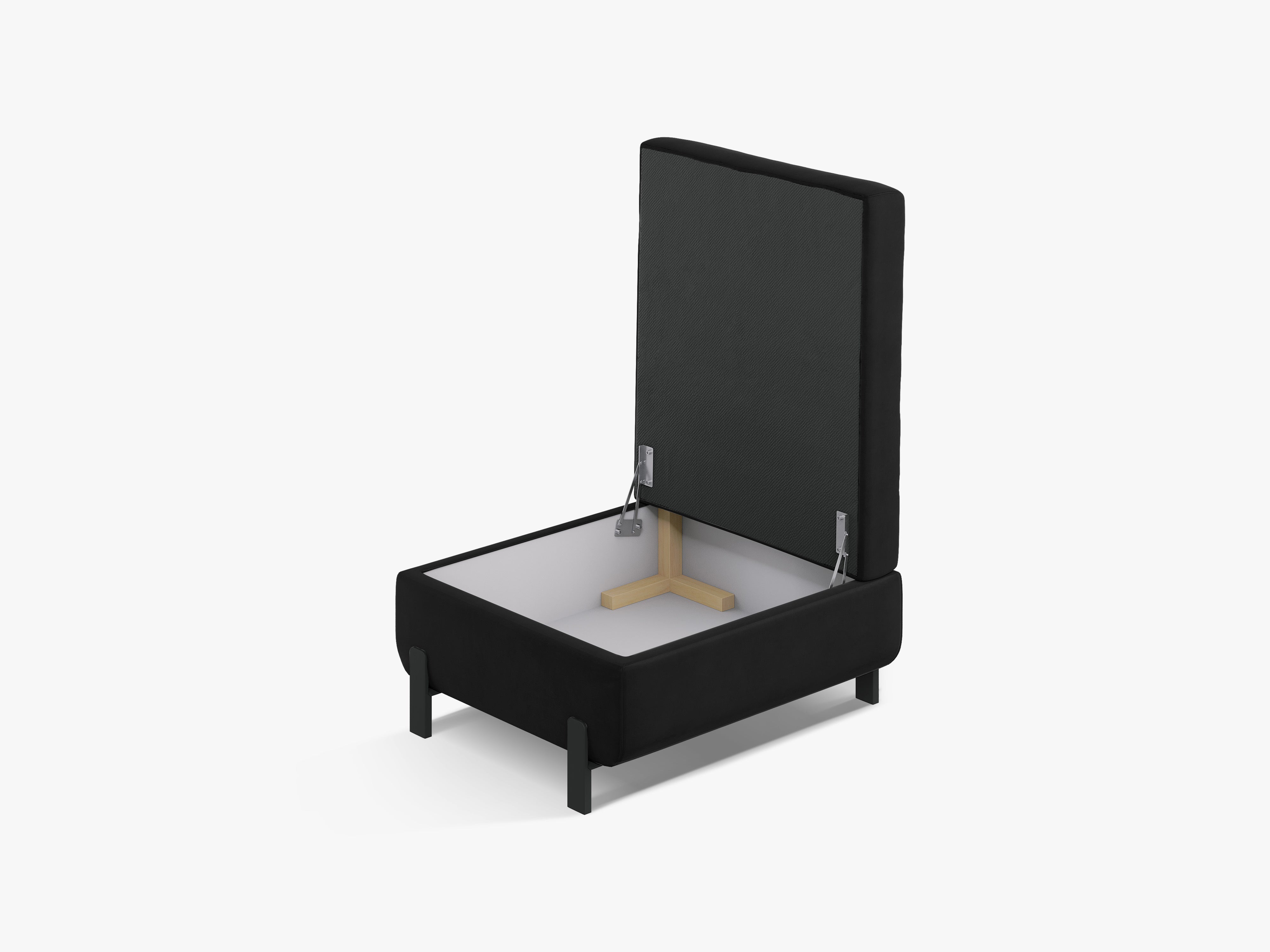 Puf sametový se schovkou GLORIA černý