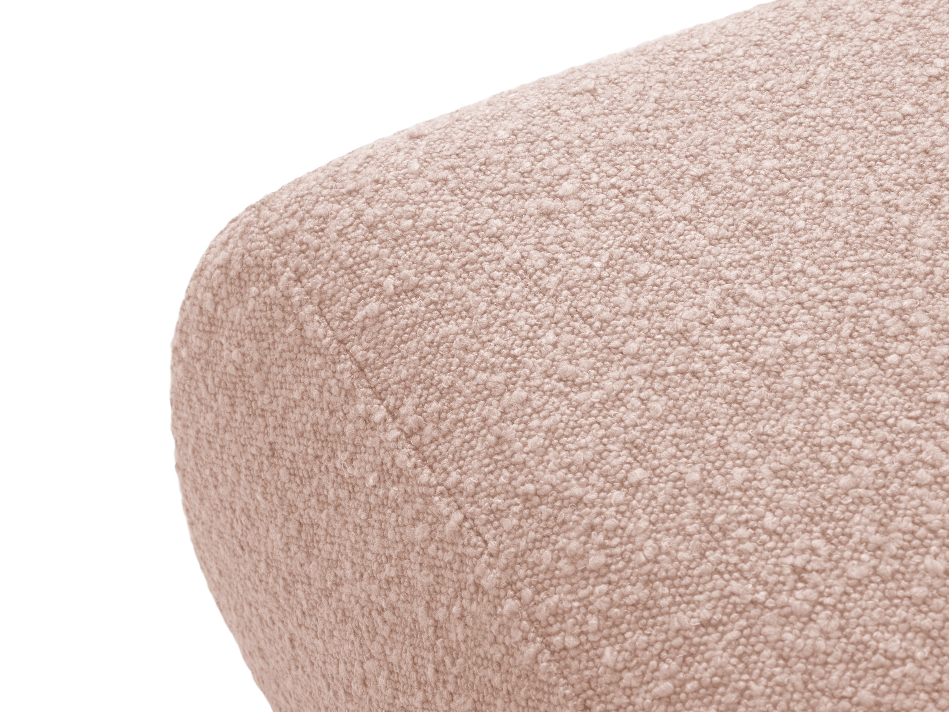 Puf w tkaninie boucle MOLINO pudrowy róż – Micadoni