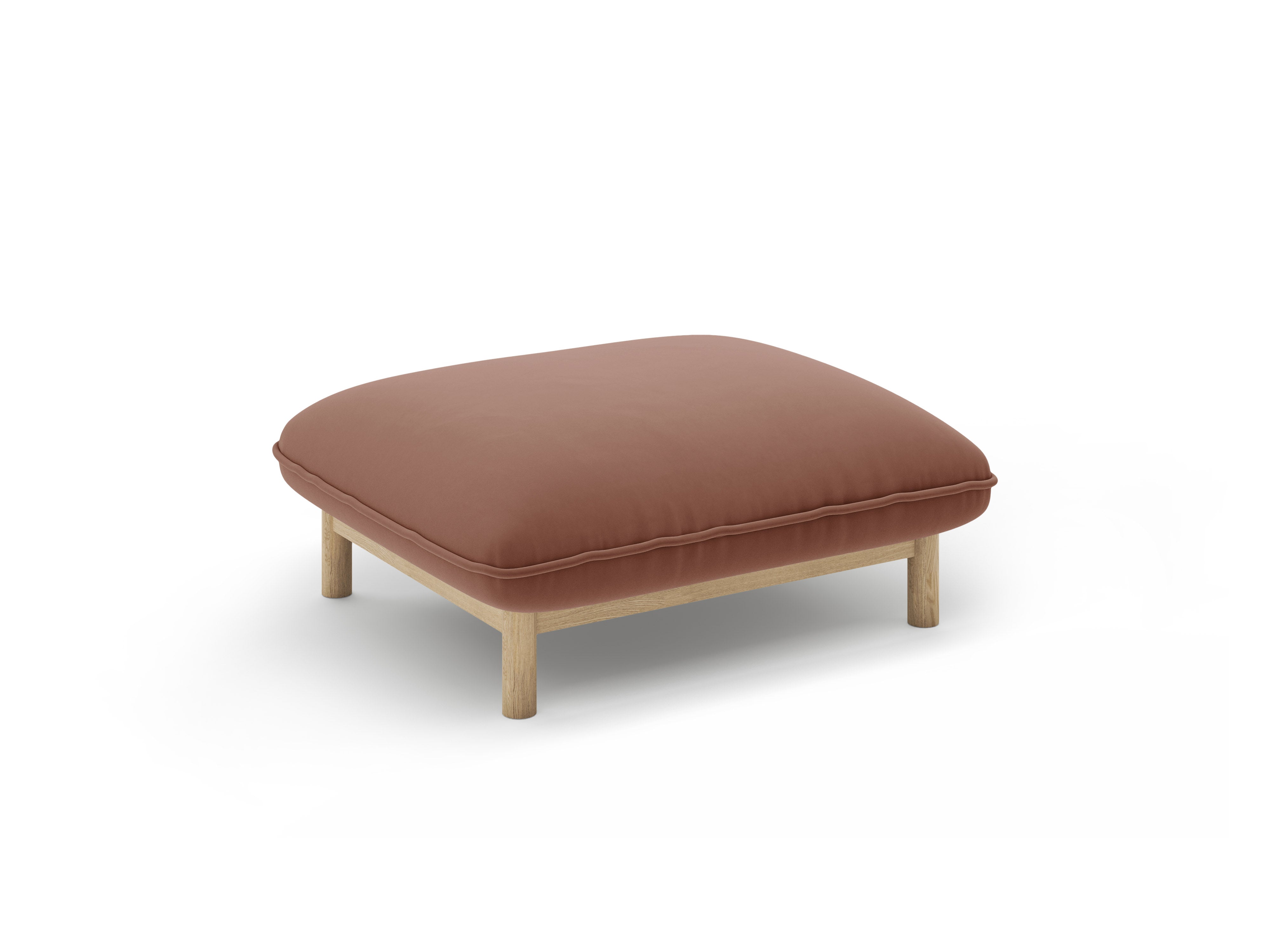 Velvet Pouf ADA cuoio