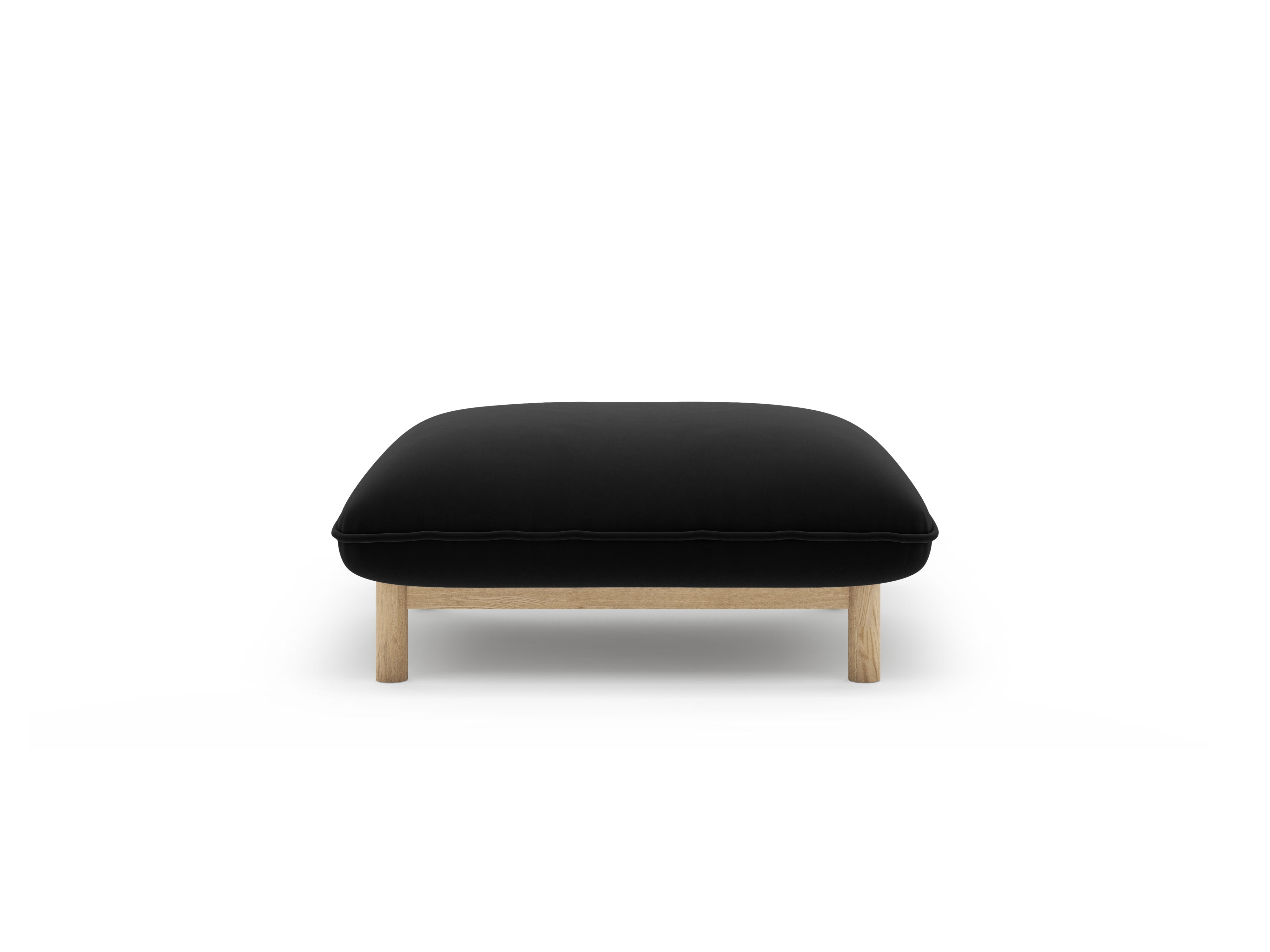 Black velvet pouf ADA