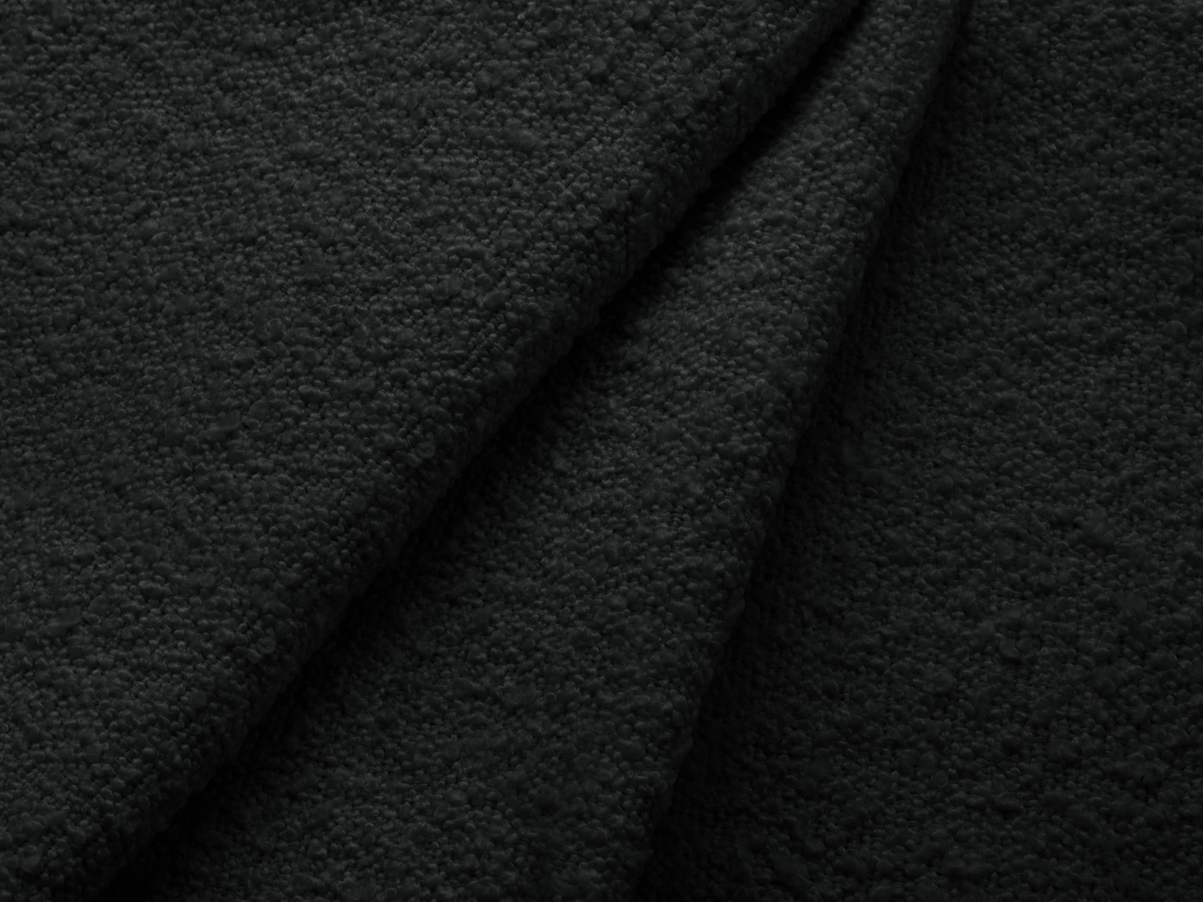 Right-facing corner sofa bed JODIE black boucle