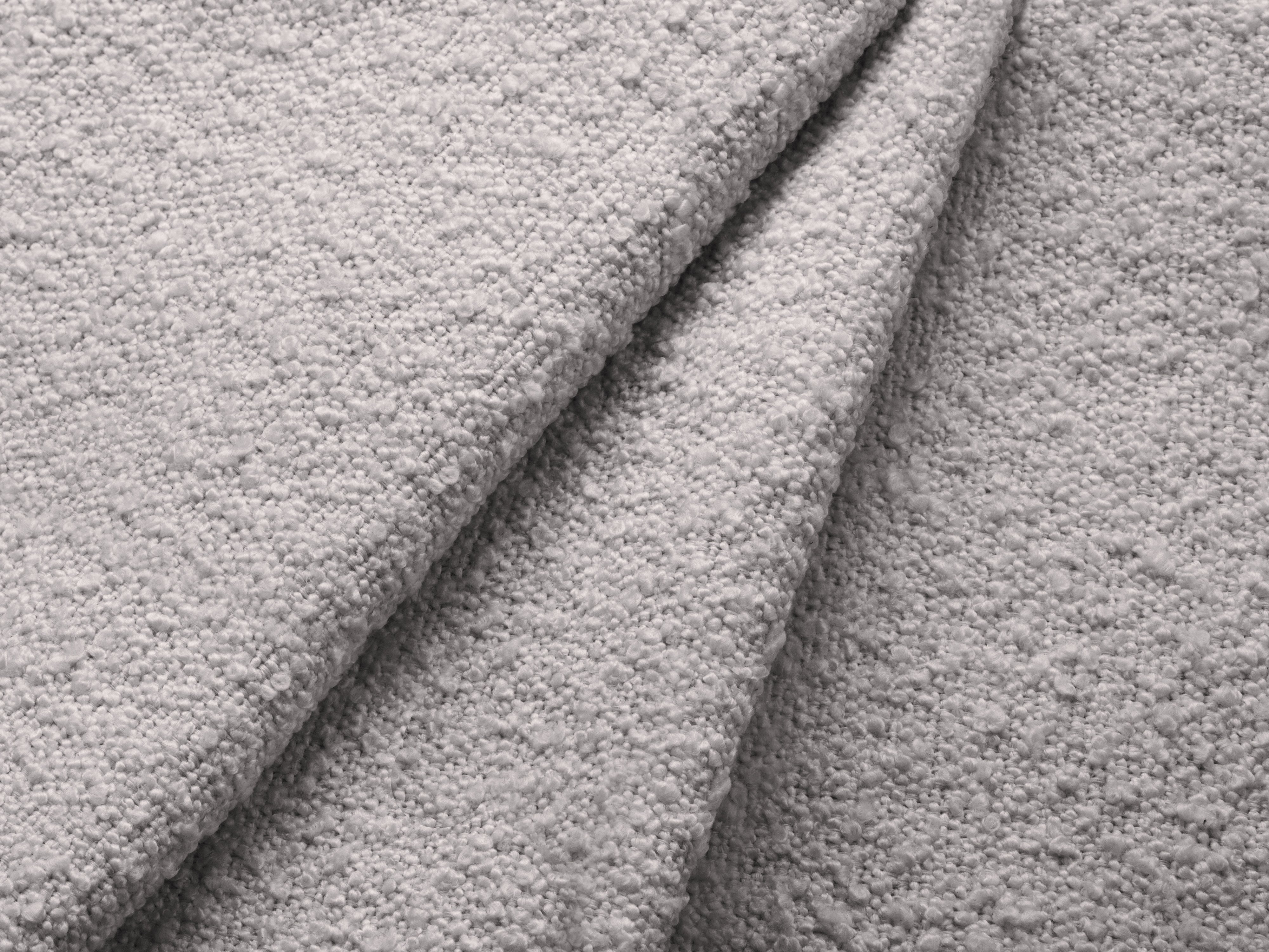 Right-facing corner sofa bed JODIE light gray boucle