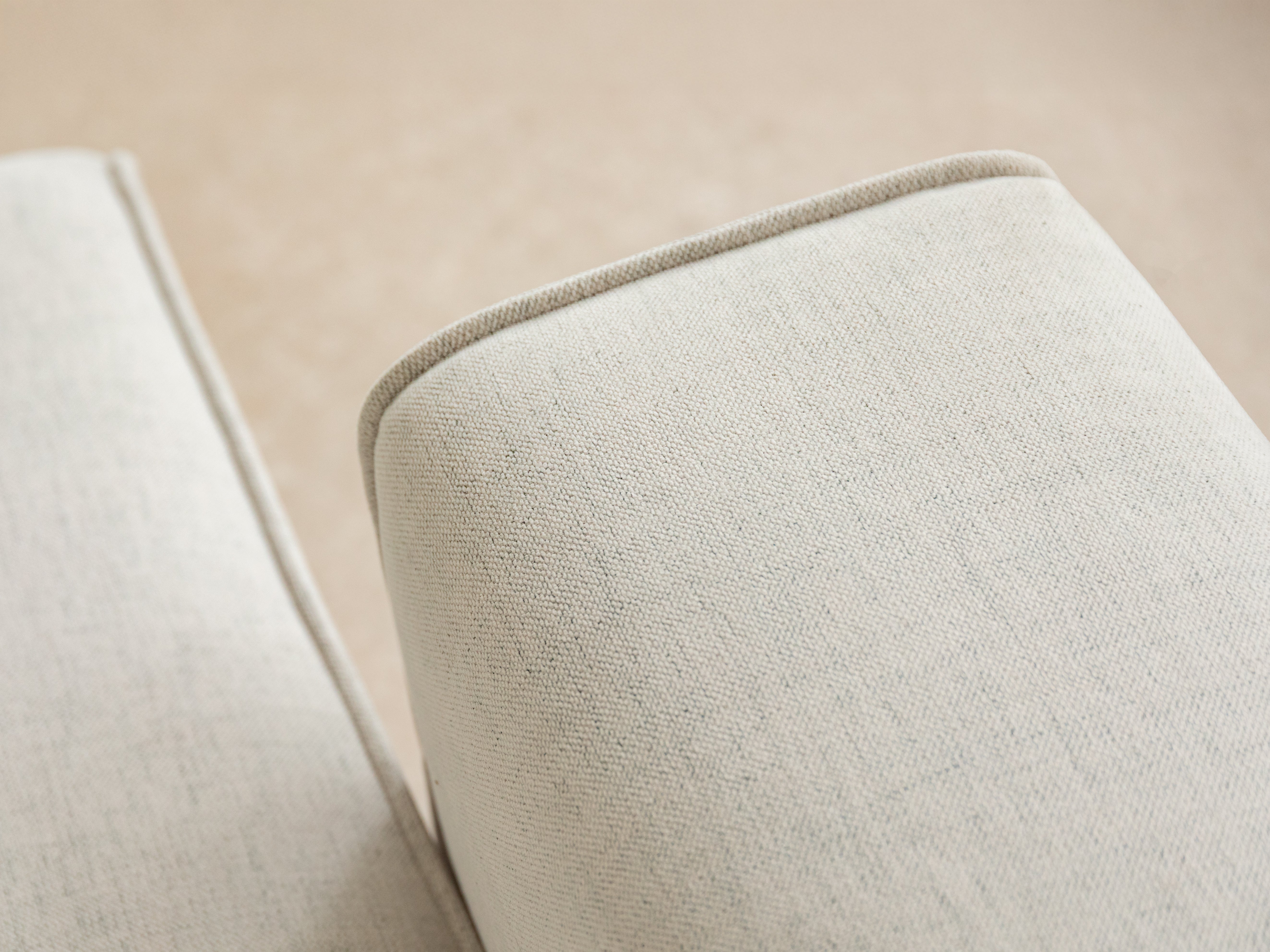 Right-facing 3-seater sofa bed VICTOR light gray chenille