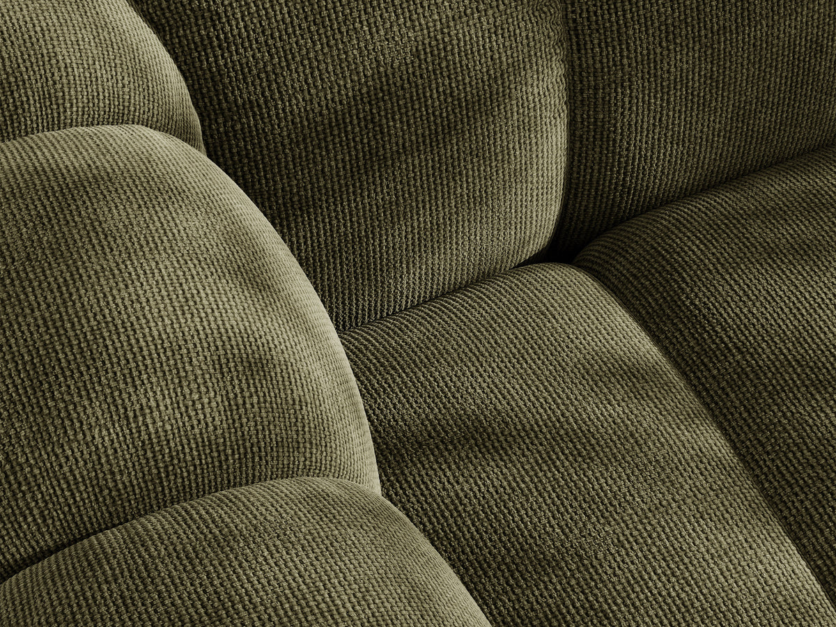 Narożnik prawostronny z funkcją spania LUPINE zielony szenil – ujęcie 6