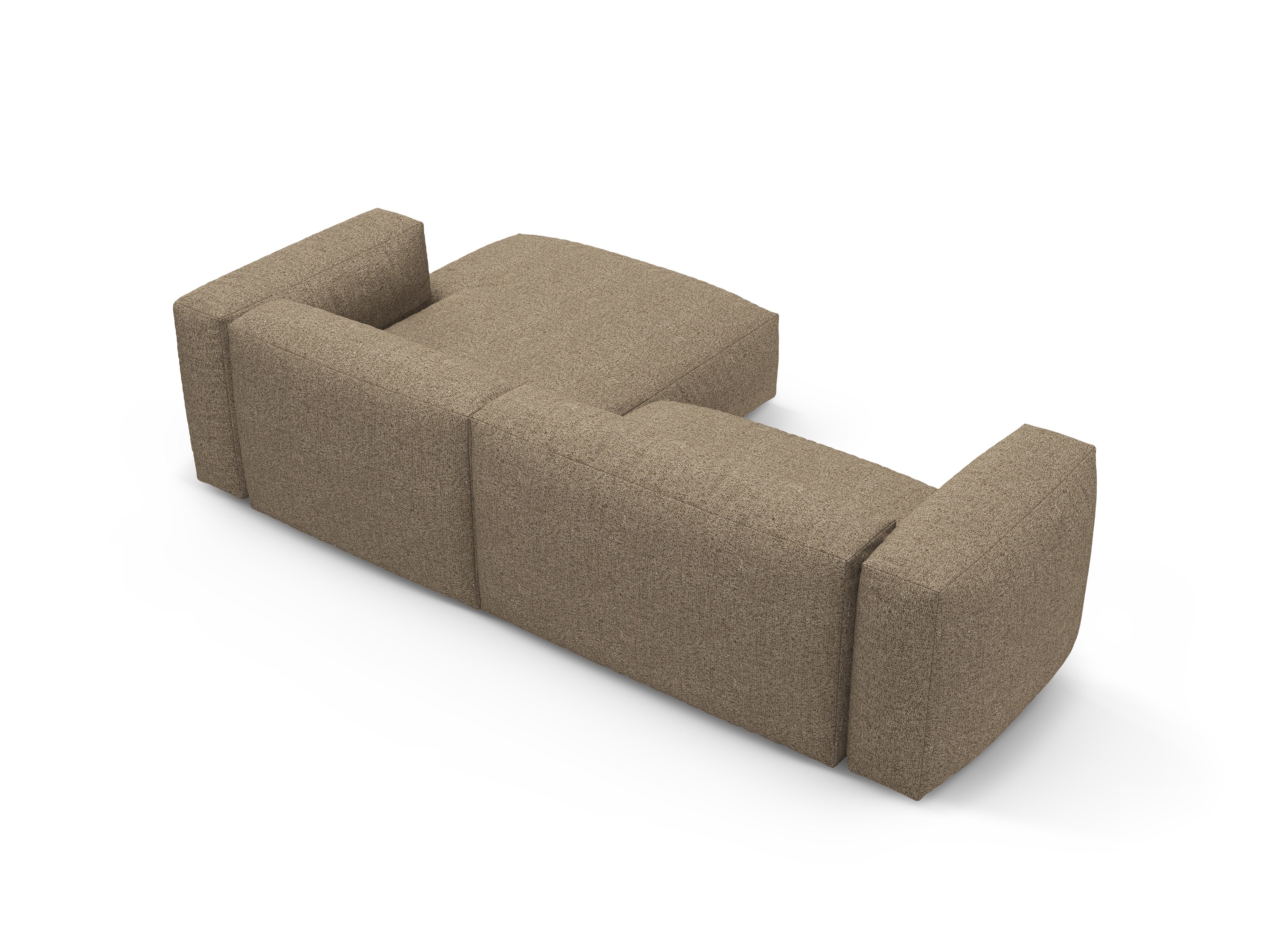 Pravostranný rohový gauč s funkcí spaní MARTINA cappuccino boucle