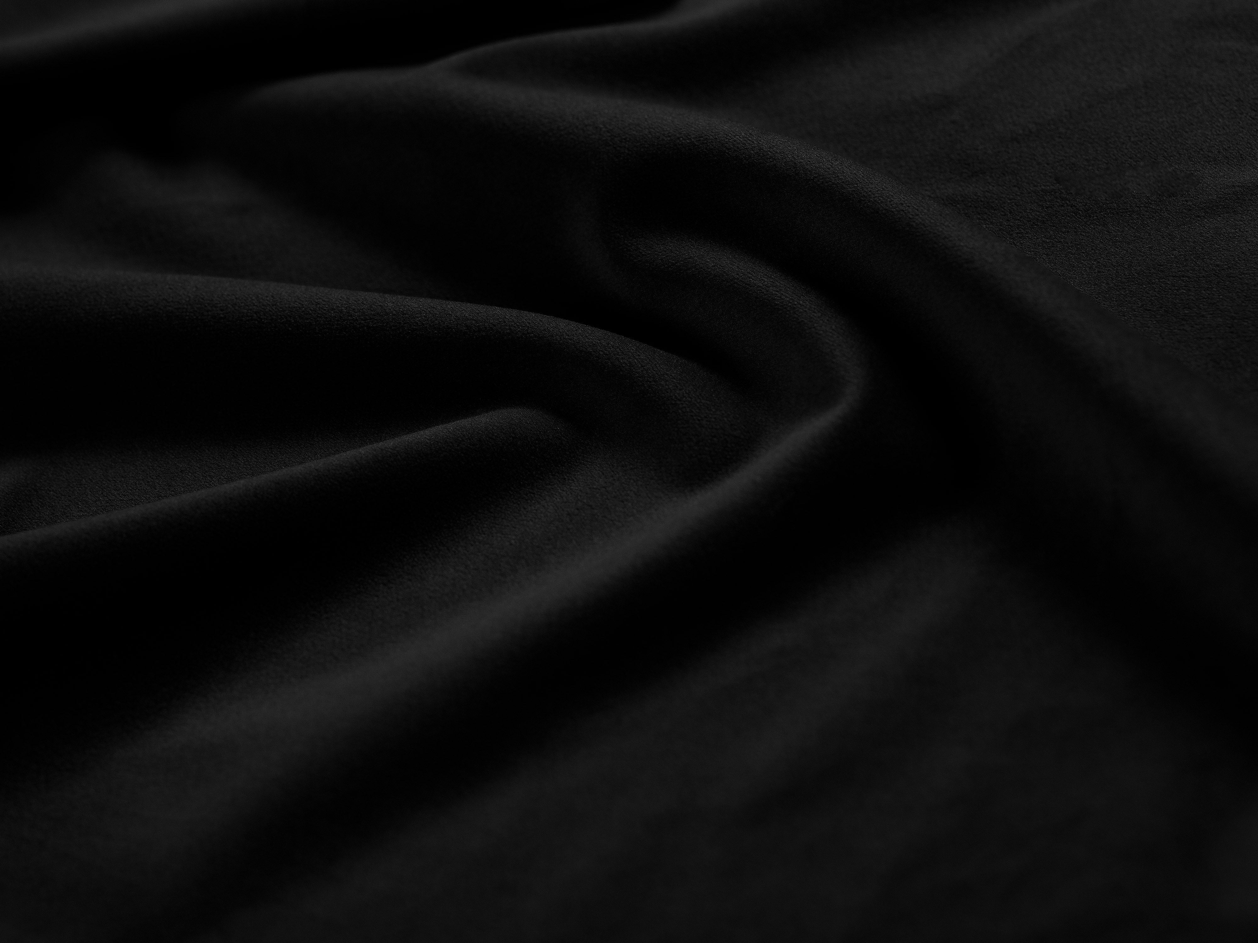 Black velvet right-facing corner sofa bed PUMA