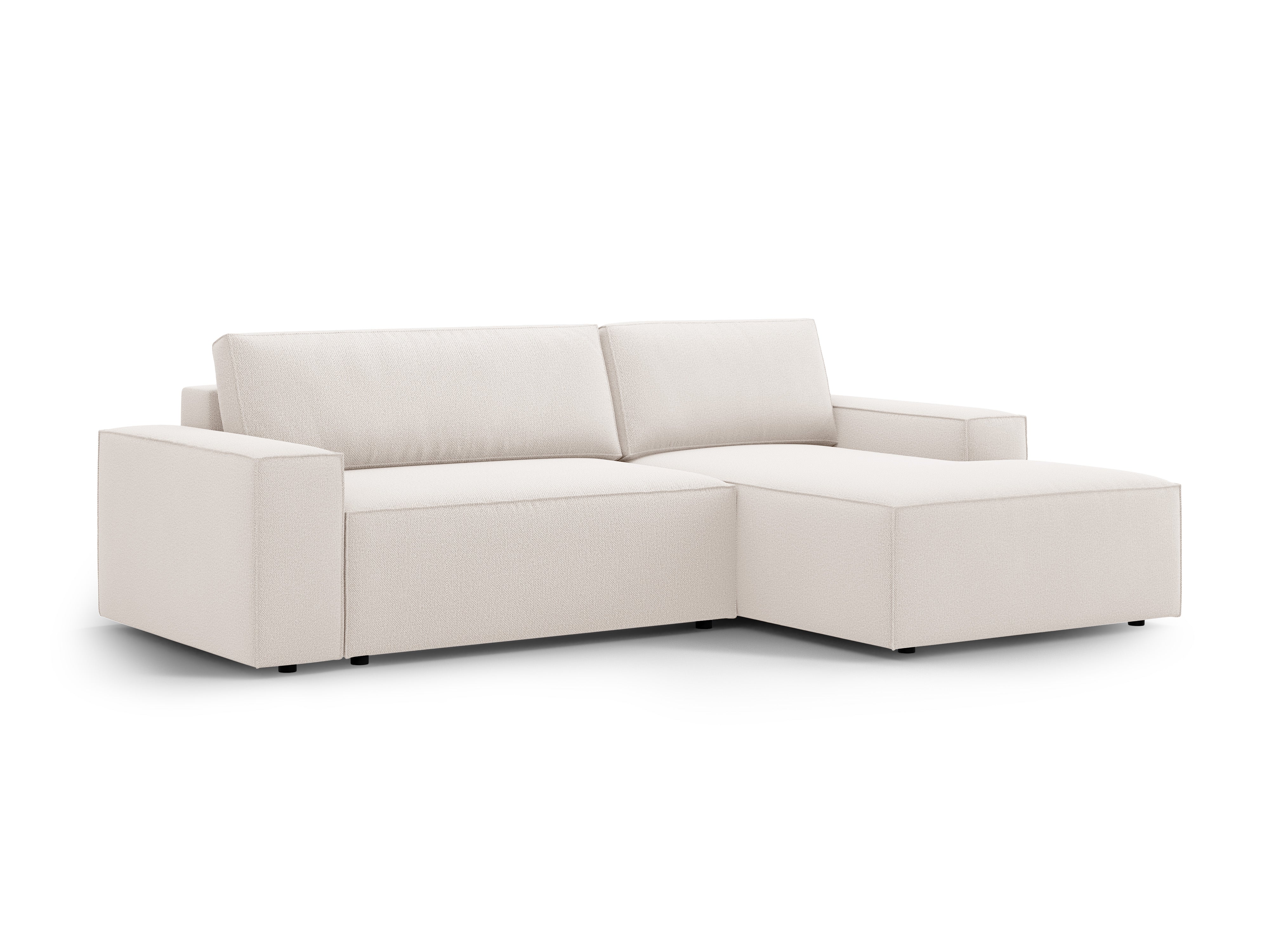 Right-facing corner sofa bed JODIE light beige