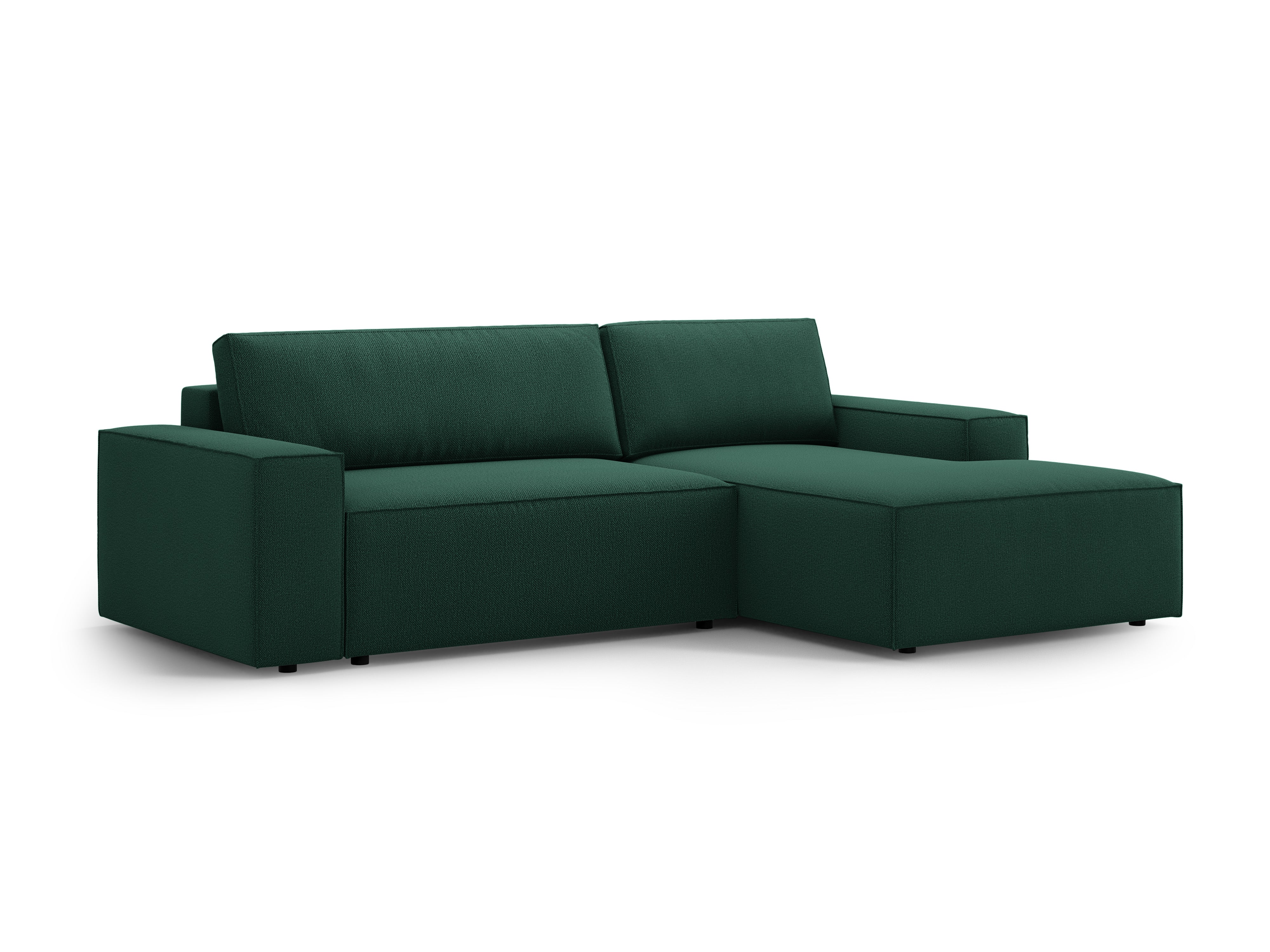 Right-facing corner sofa bed JODIE green
