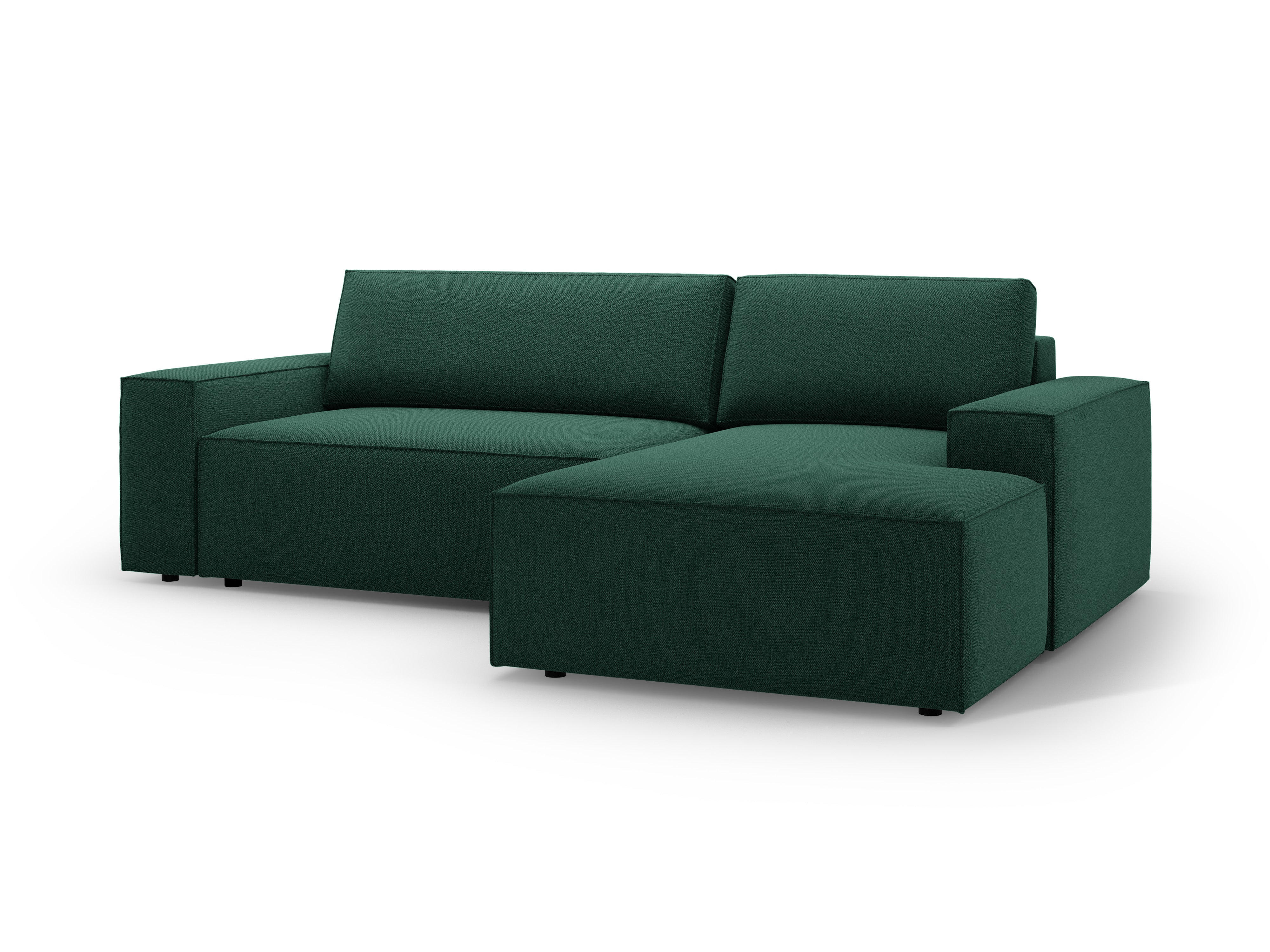Right-facing corner sofa bed JODIE green