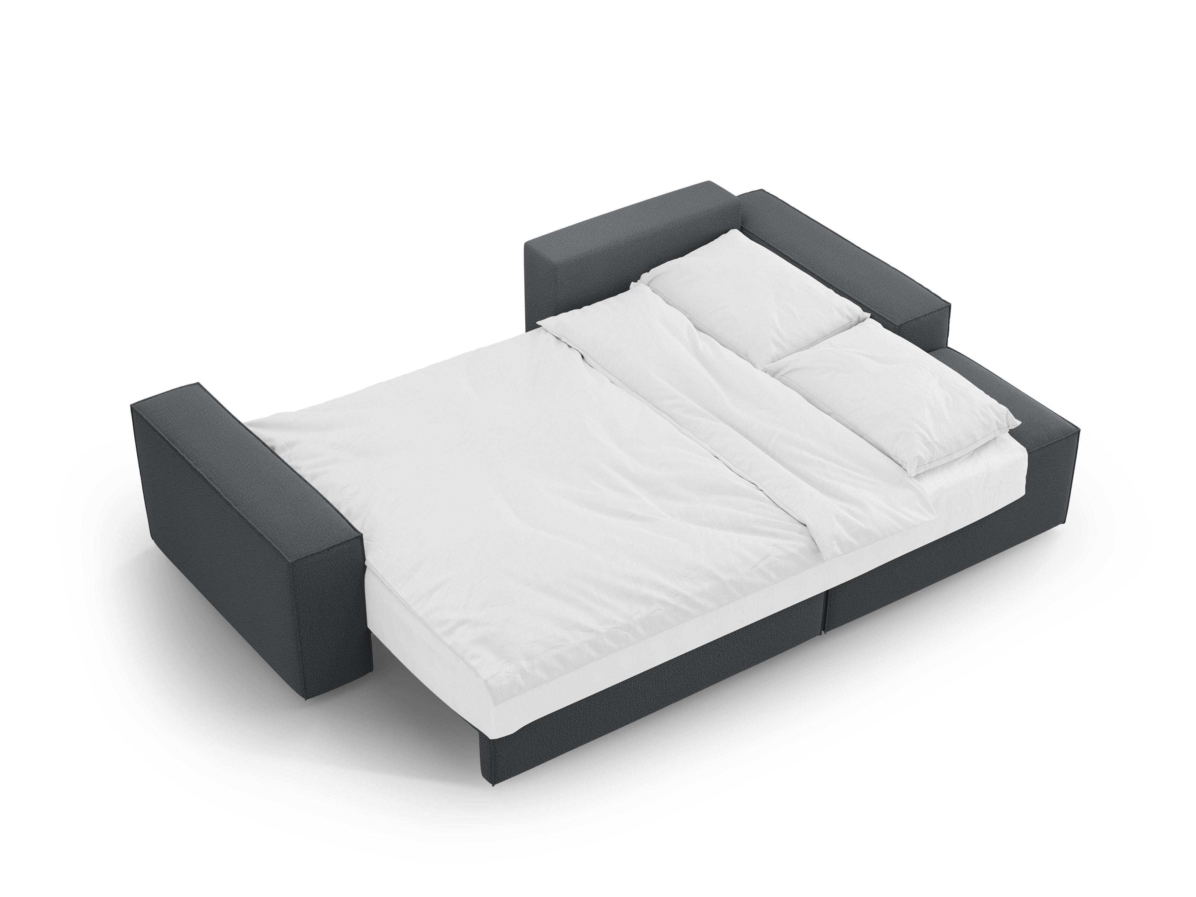 Right-facing corner sofa bed JODIE dark gray