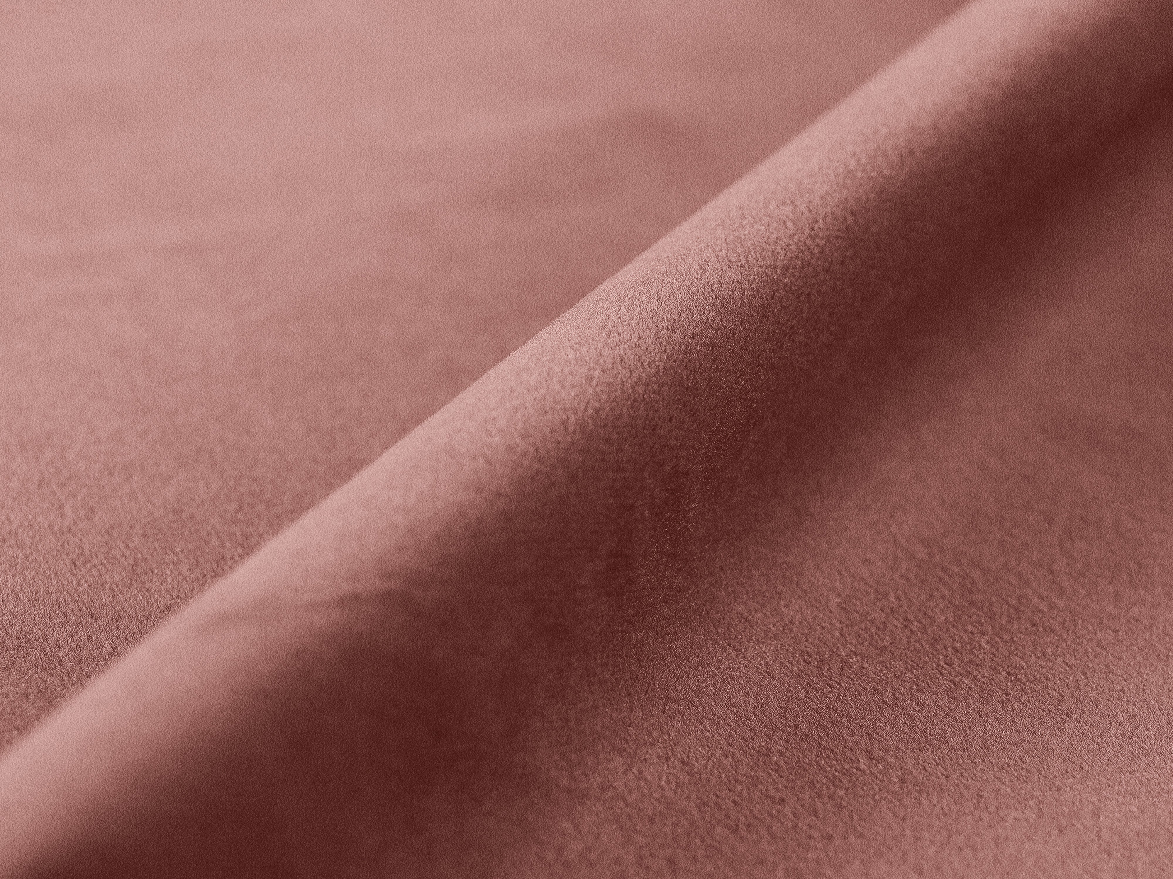 Růžový sametový rohový gauč s funkcí spaní pro 3 osoby VICTOR