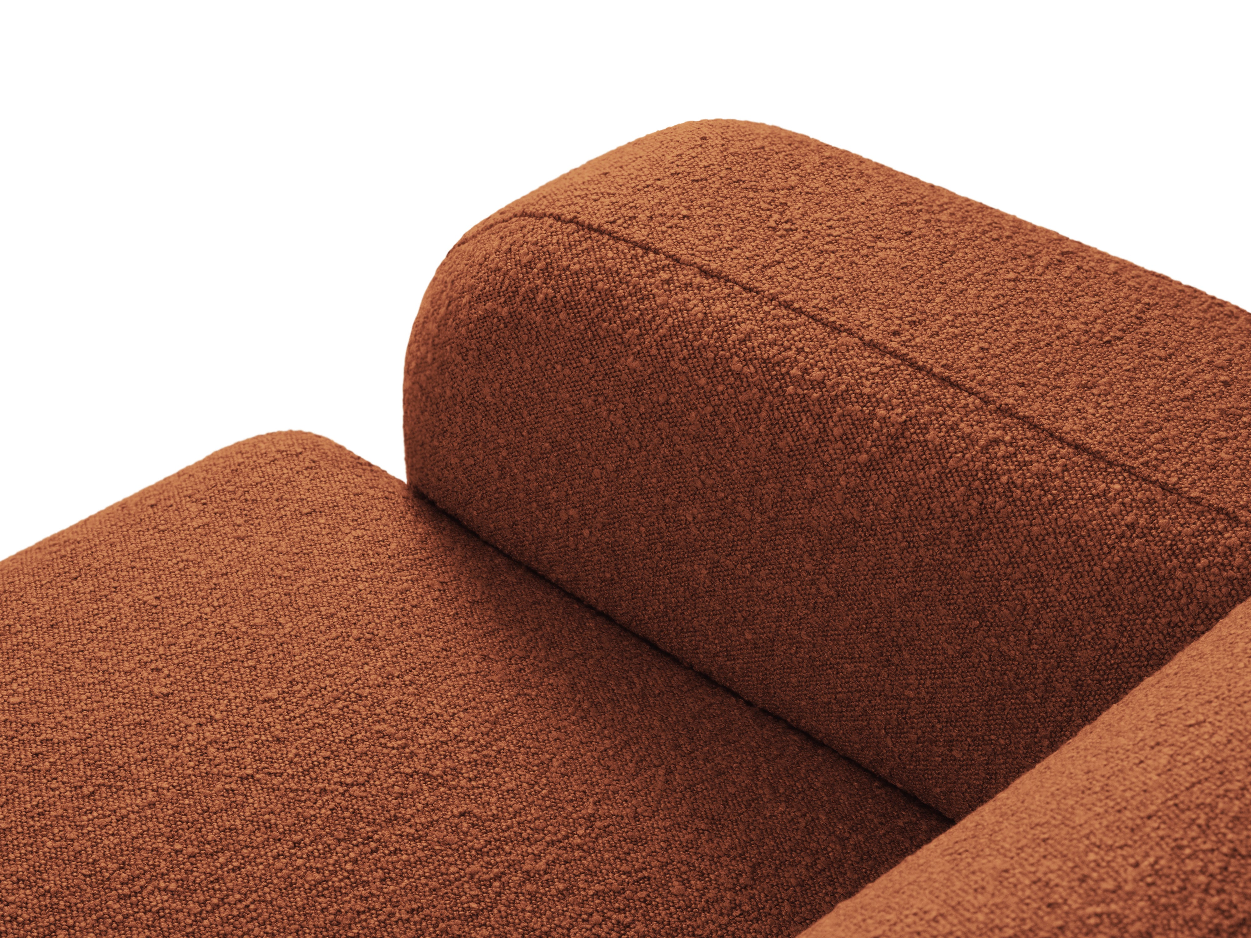 Narożnik w tkaninie boucle prawostronny MOLINO terracotta Micadoni Eye on Design