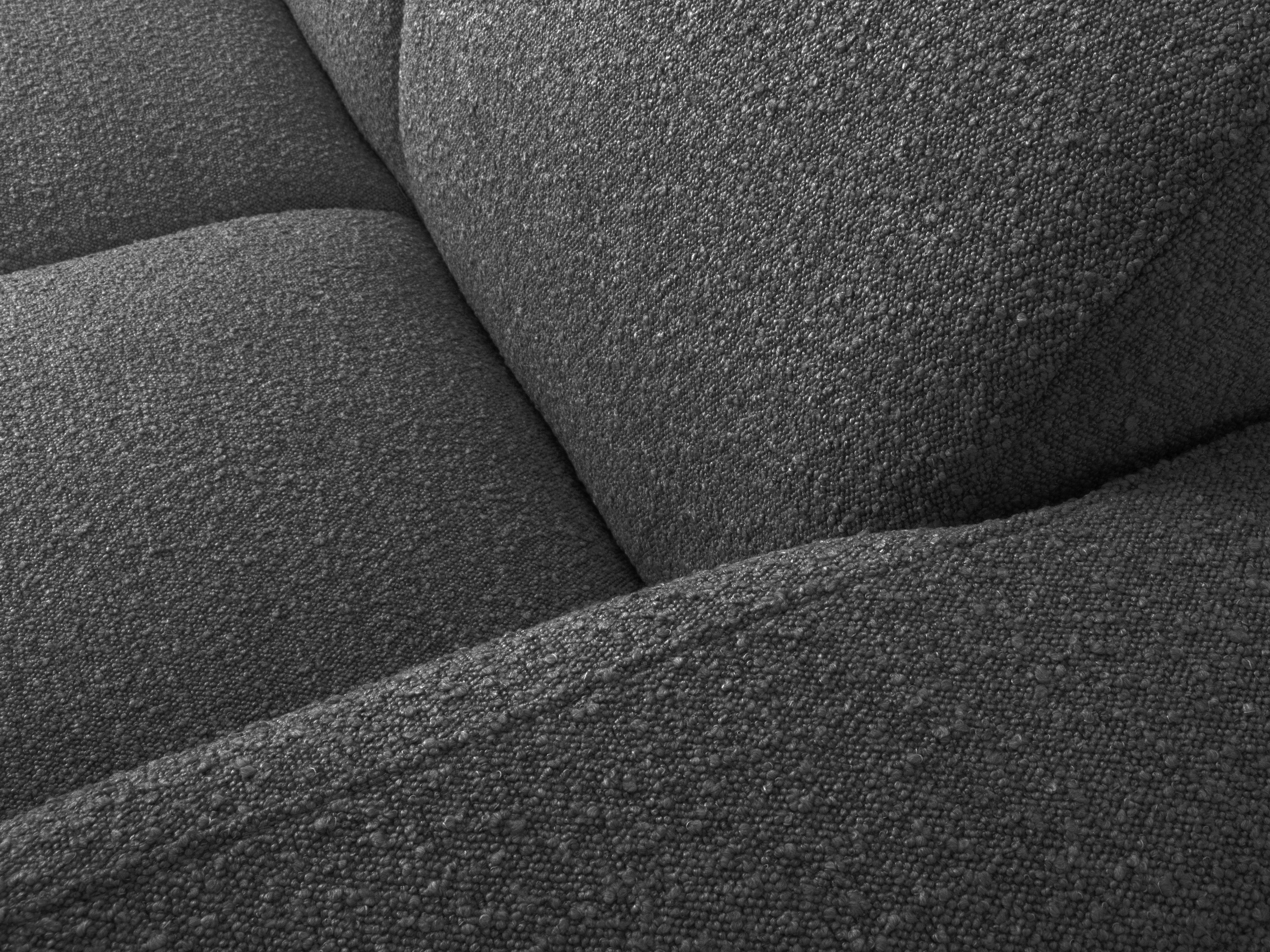 Narożnik w tkaninie boucle prawostronny MOLINO ciemnoszary Micadoni Eye on Design