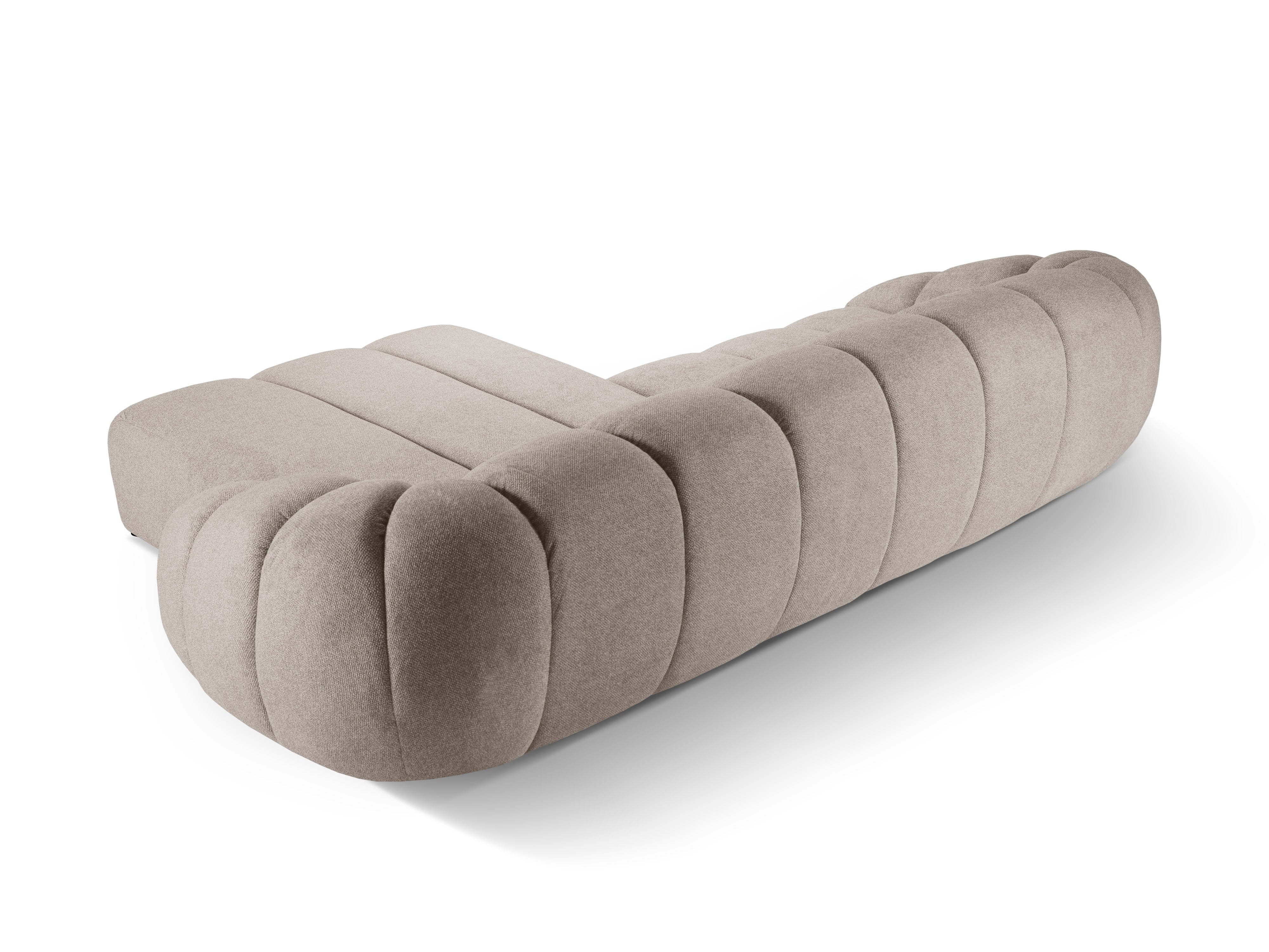 Rohová sedačka pro 4 osoby pravostranná DIANA tmavě béžová szenil