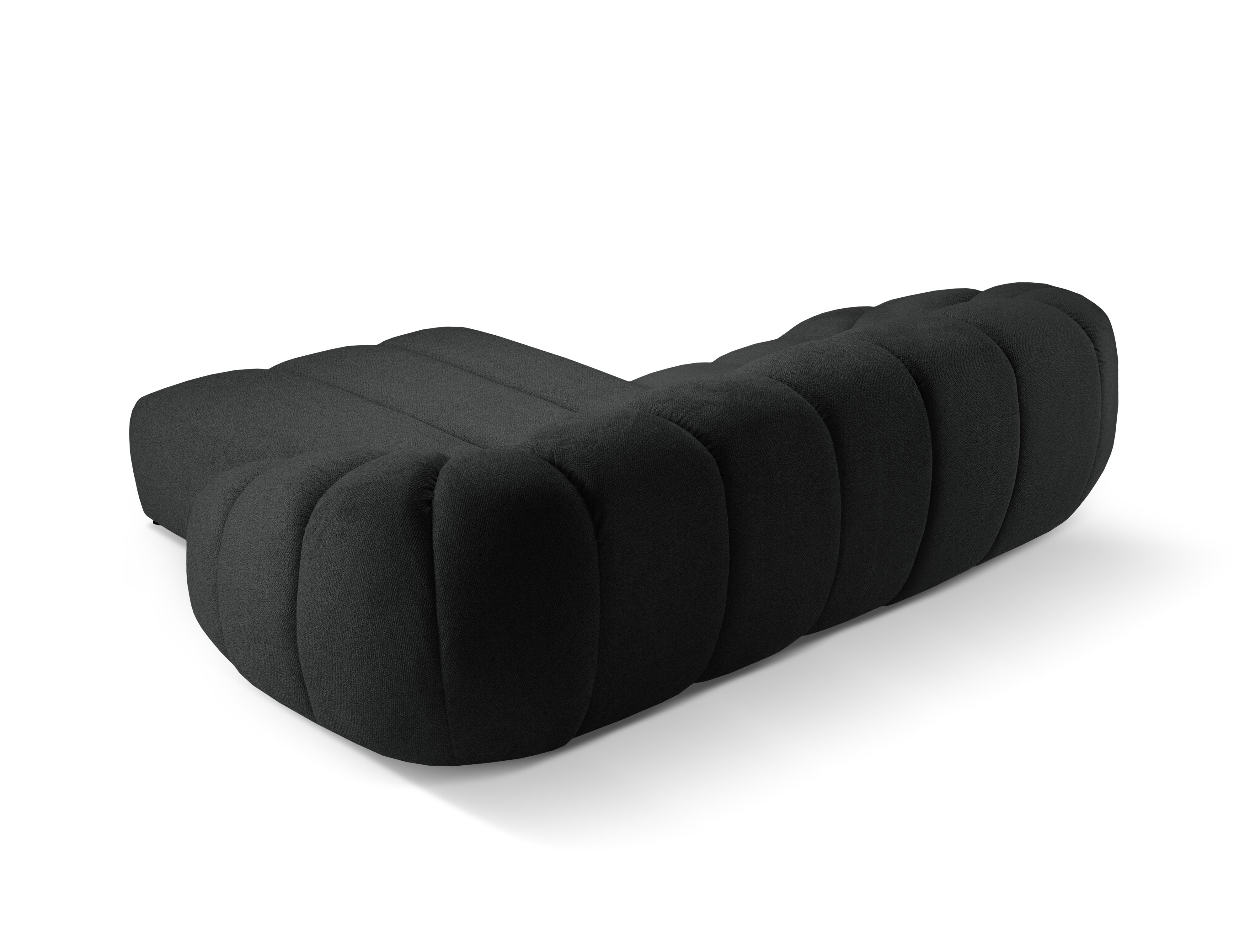 Rohová sedačka pro 3 osoby pravostranná DIANA antracitová szenil